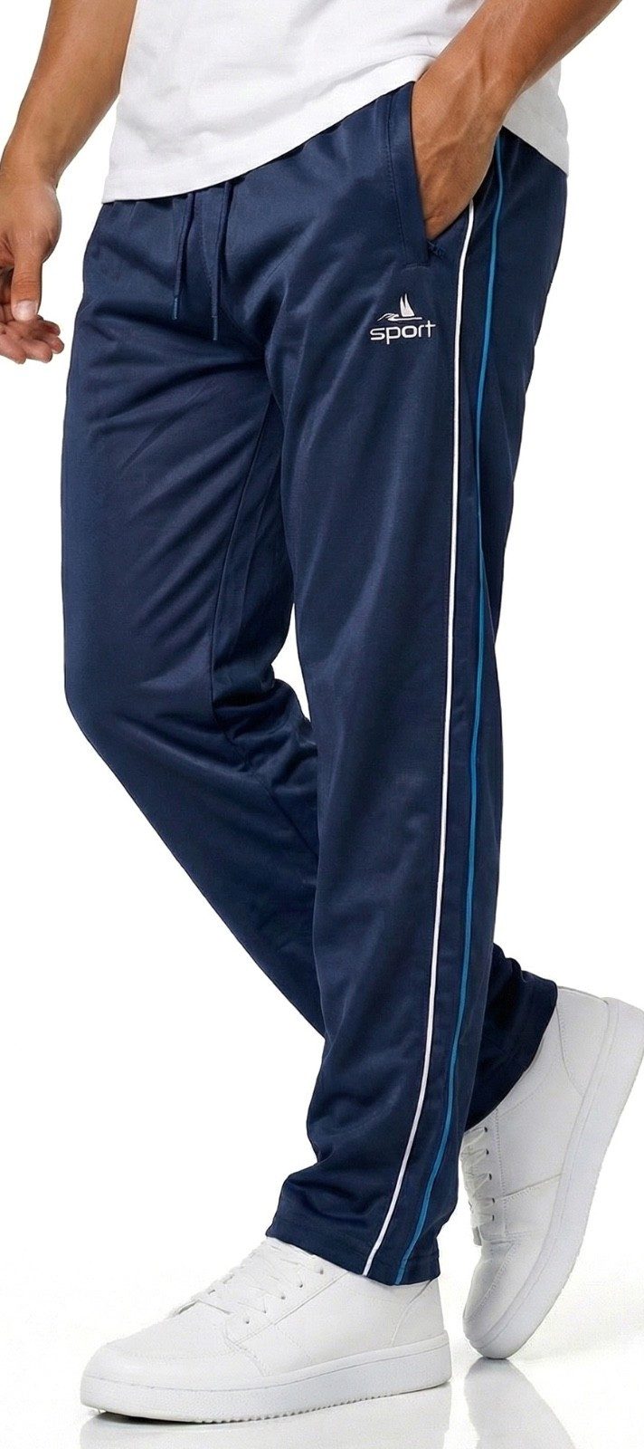 Sporthose Herren Jogginghose Sporthose Freizeit Lauf(Sporthose H-112) Navy XL