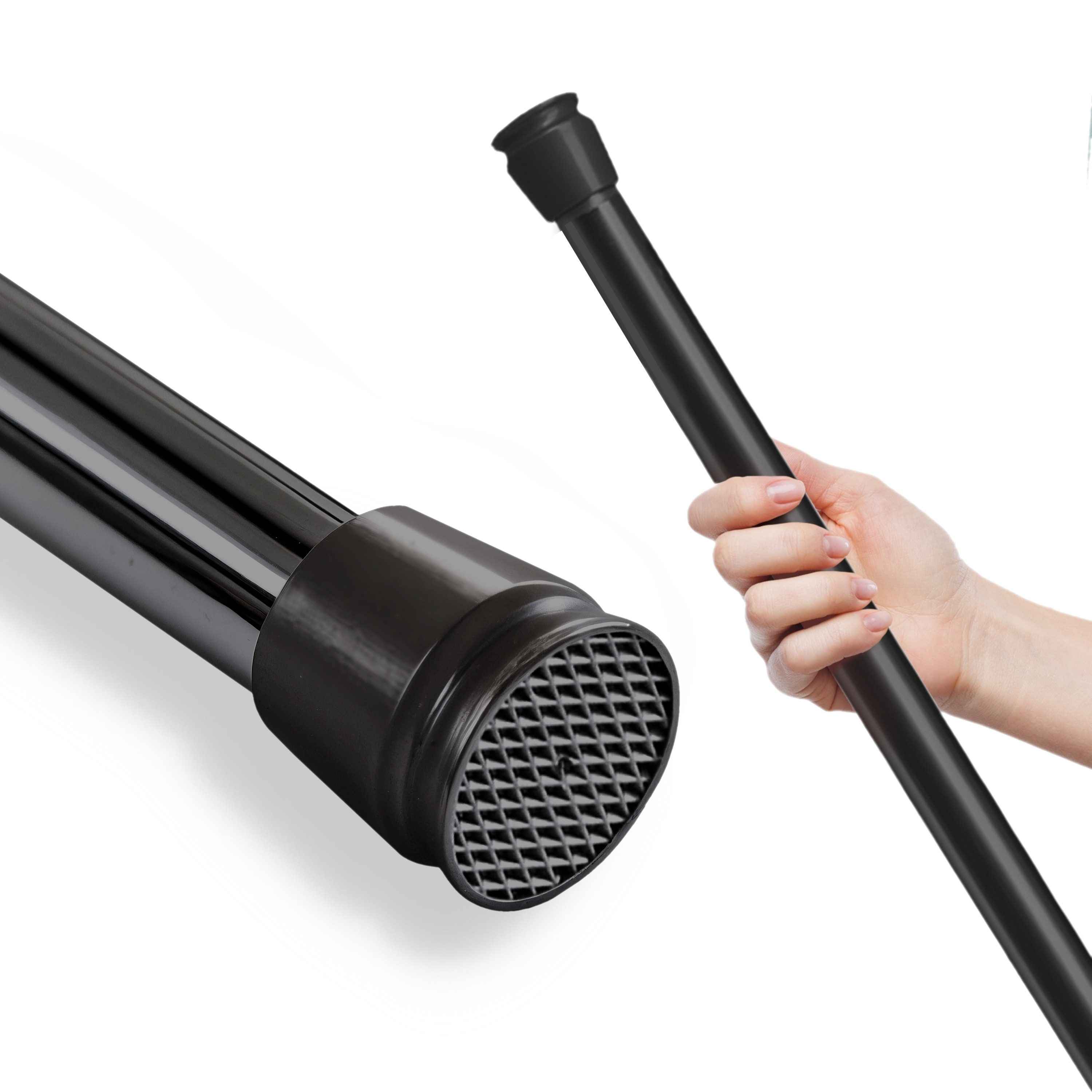 tinycurtains Klemmstange Teleskopstange 70-120 cm oder 111-200 cm Vorhangstange ohne Bohren, Ø 0.22 mm, 1-läufig, ausziehbar, klemmbar, Duschvorhangstange, Badstange, Gardinenstange, Metall, Klemmstange, stufenlos verstellbar, rostfrei, Stange für Türvorhang