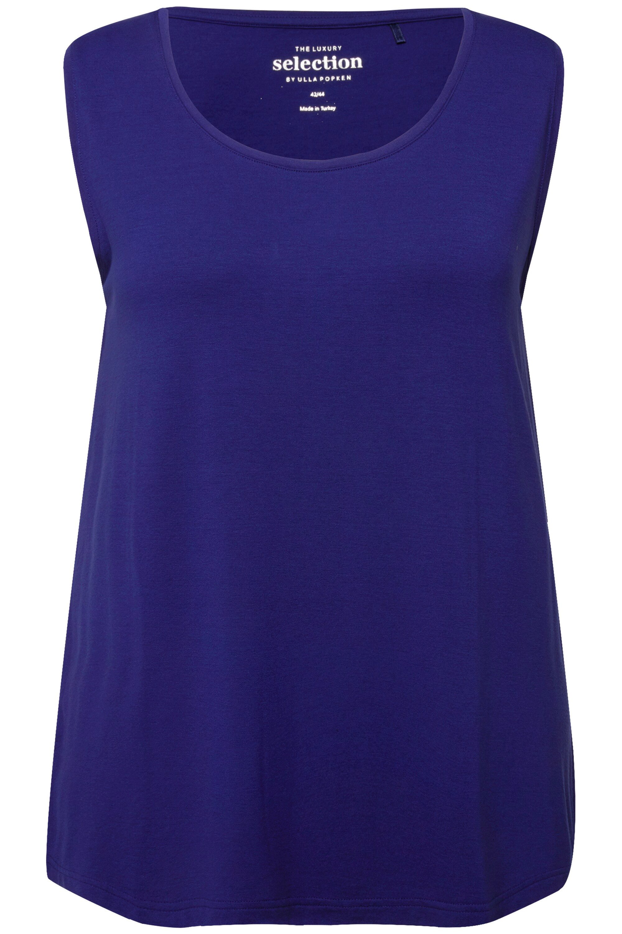 Ulla Popken Longtop Top Stretch Seitenschlitze Crêpe-Qualität günstig online kaufen
