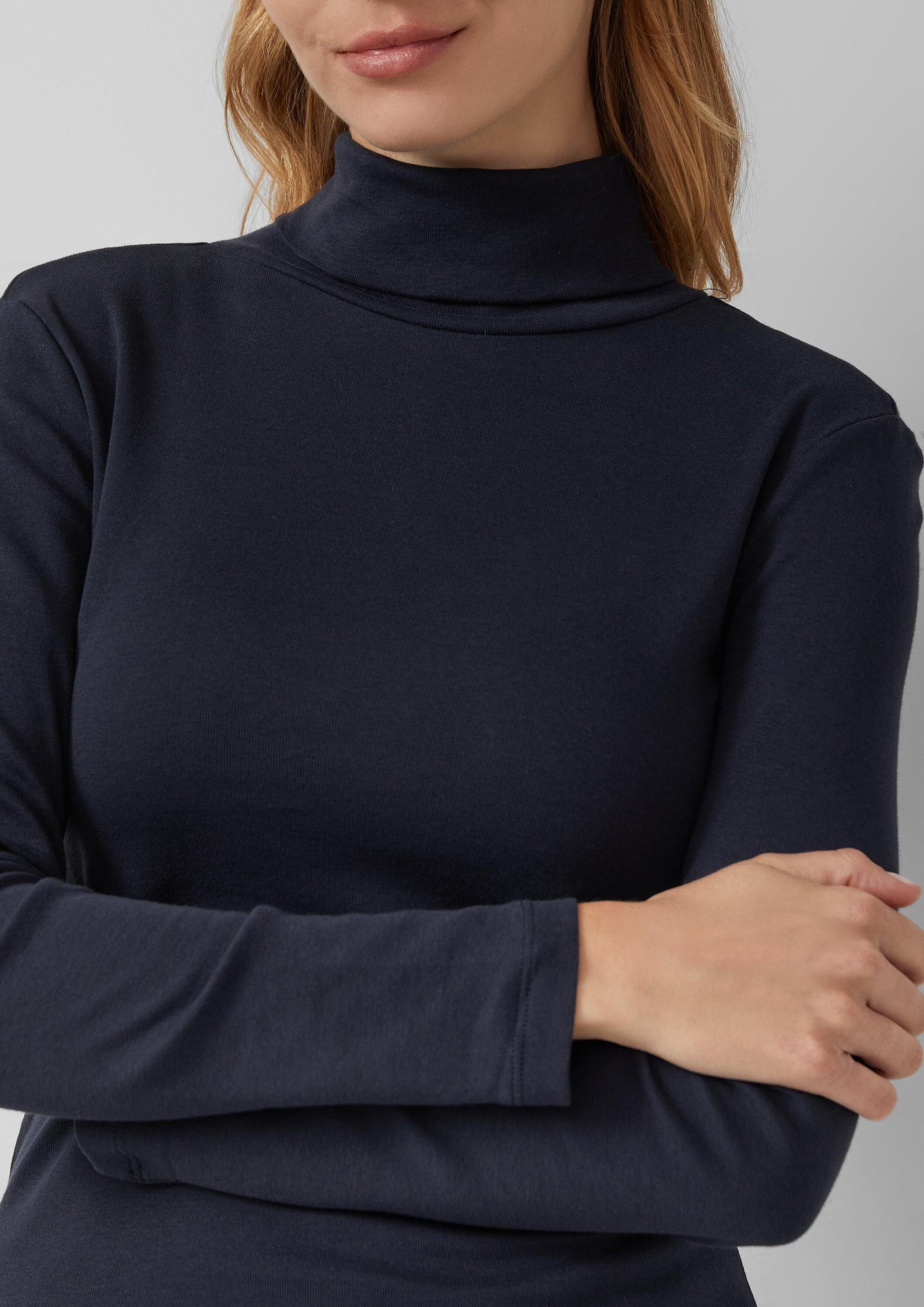 s.Oliver Langarmshirt T-Shirt Longsleeve im Slim Fit mit Rollkragen