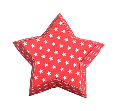 Demmler Backform 7049231010, Sternenform - Rot mit weißen Sternen -, zum Backen und Verzieren von Dessert - Made in Germany