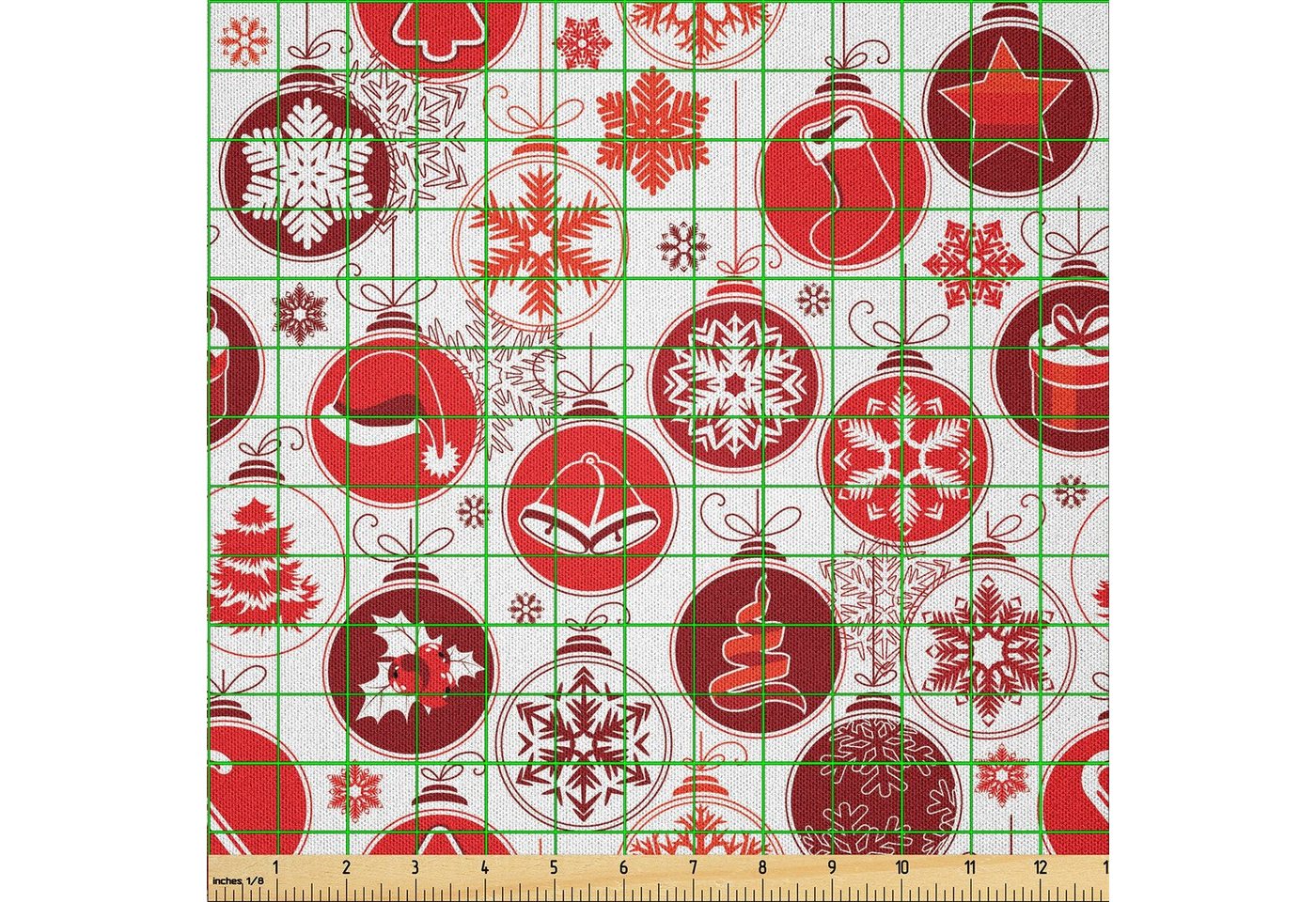 Thumbnail - Abakuhaus Stoff DIY Bastler Stoff für Dekorationszwecke, Weihnachten Vintage Weihnachtsszene