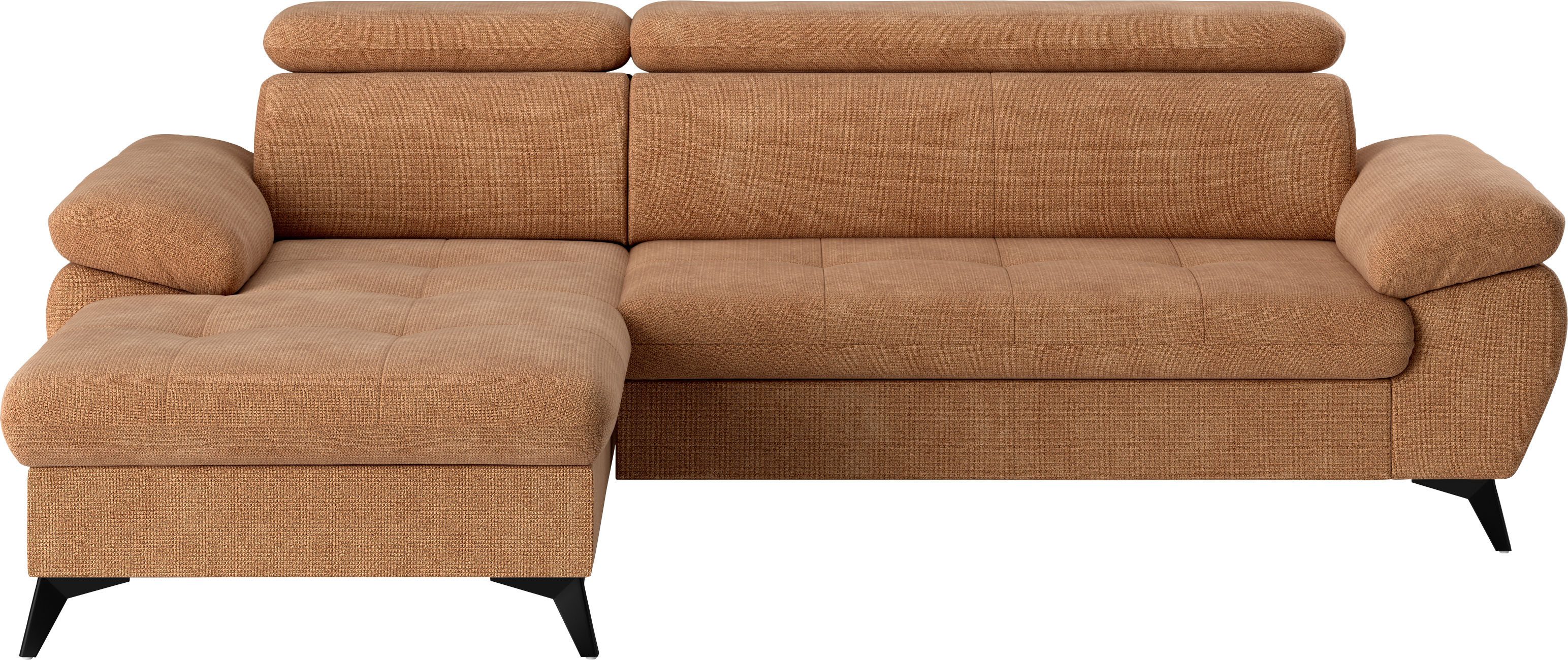 COTTA Ecksofa Hudson L-Form, mit Kopfteilverstellung, günstig online kaufen