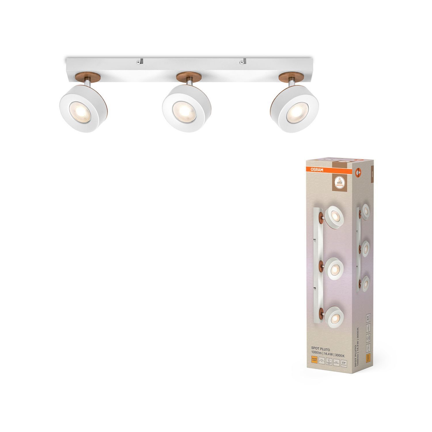 Licht-Erlebnisse Deckenstrahler ELUNIS, LED fest integriert, Warmweiß, LED verstellbar länglich 3000 K 960 lm Modern