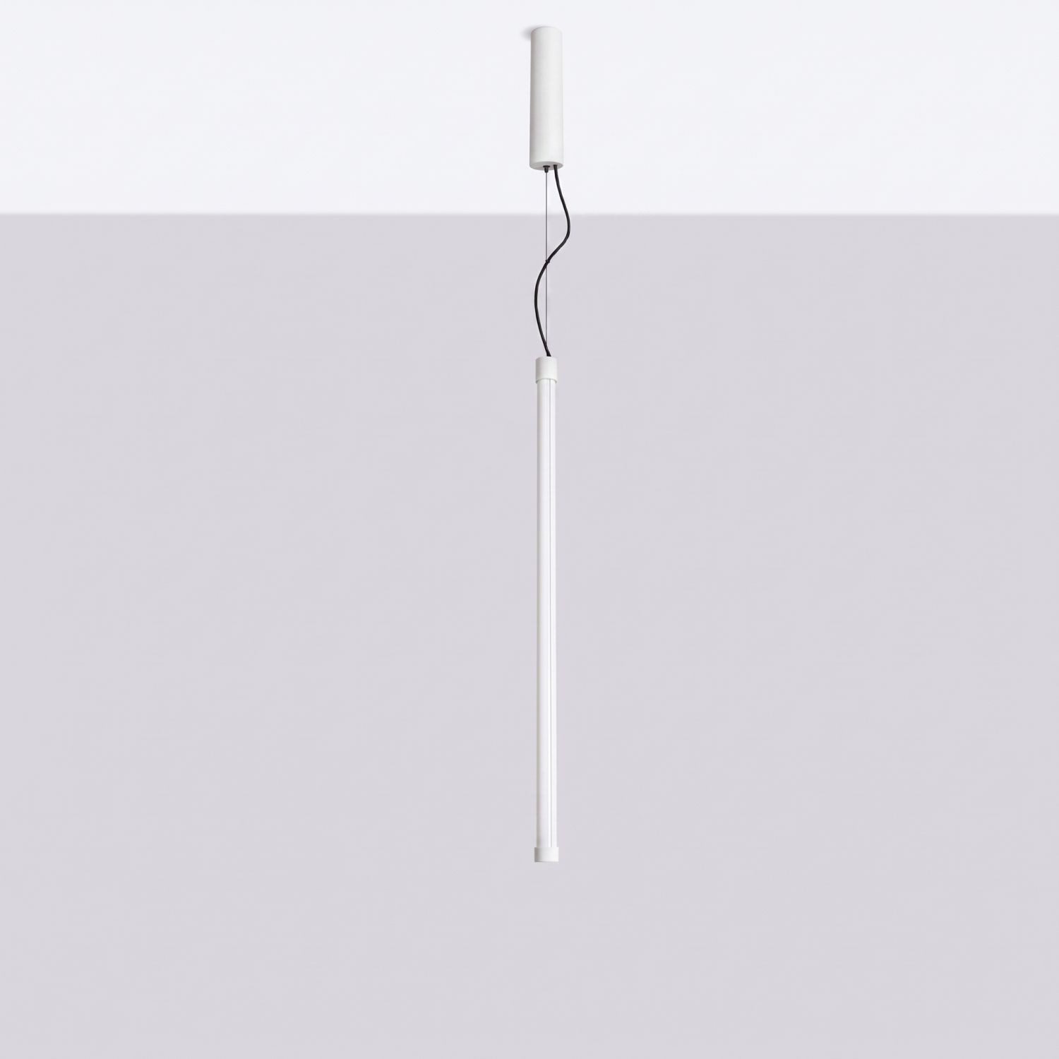 Licht-Erlebnisse Pendelleuchte ORSAY, LED fest integriert, Warmweiß, LED dimmbar Metall H: max. 200 cm rund Ø 3 cm Weiß 3000 K 2407 lm