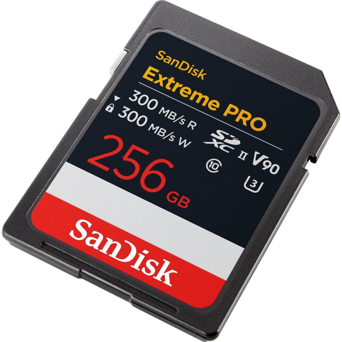 Sandisk SDXC Extreme PRO Speicherkarte (256 GB, UHS-I Class 10, 300 MB/s Lesegeschwindigkeit)