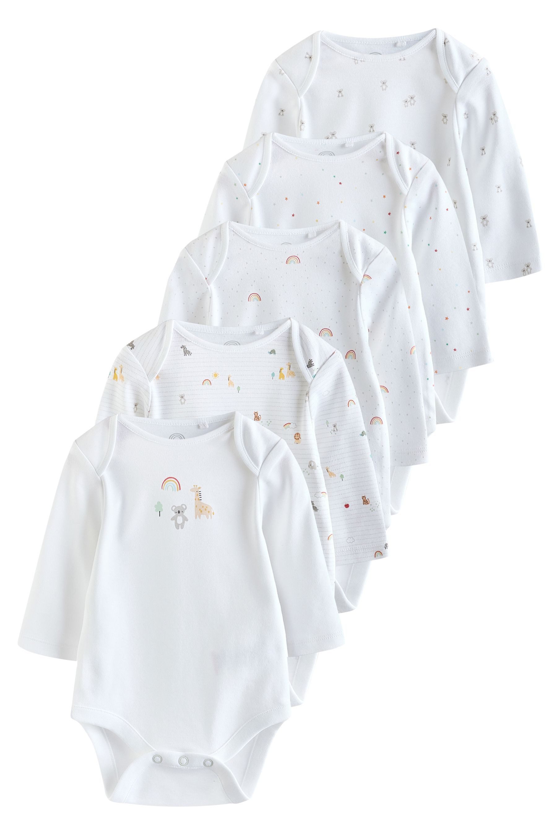 Next Langarmbody Langärmelige Baby Bodysuits, 5er-Pack (5-tlg)