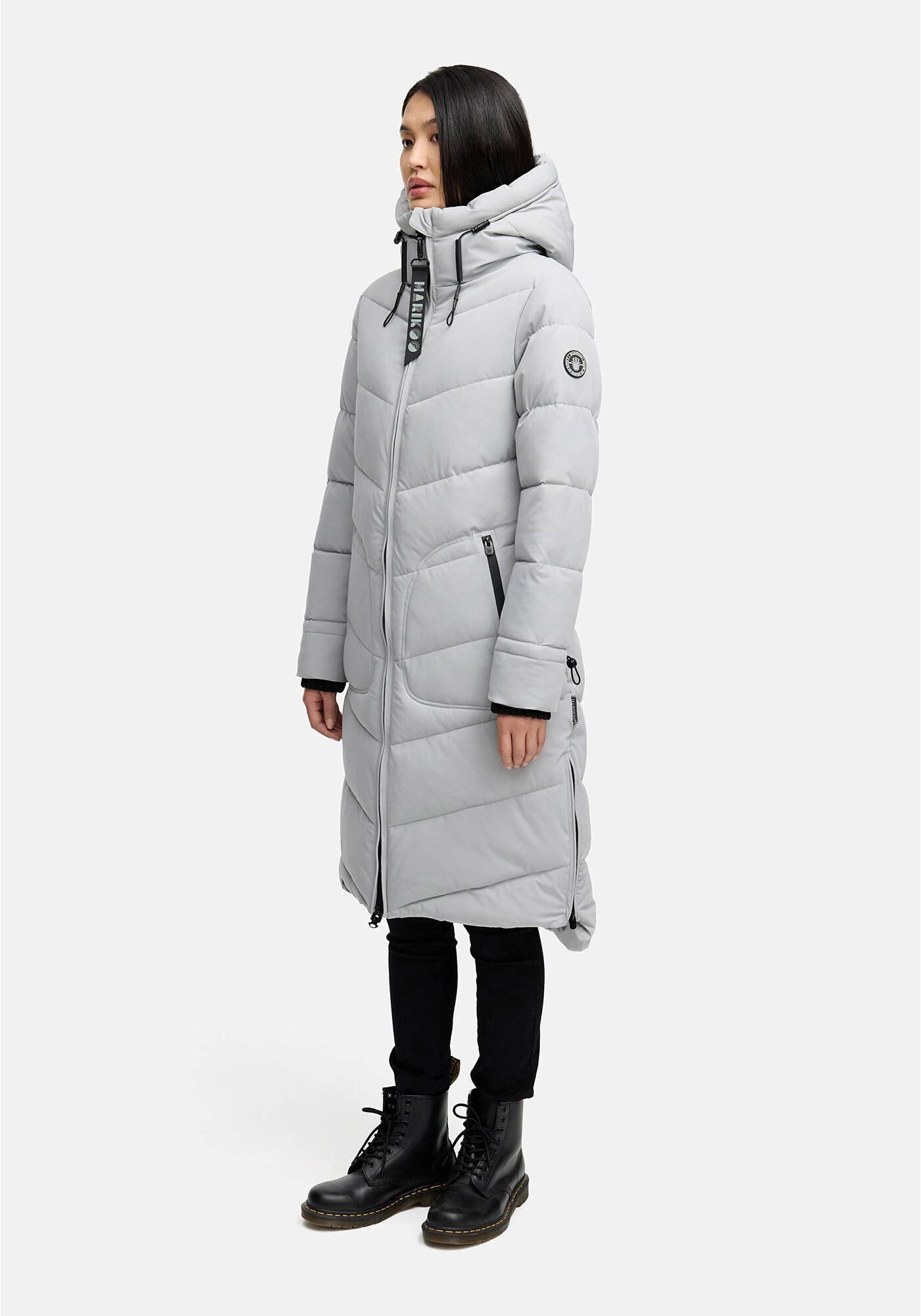 Marikoo Winterjacke Benikoo langer Winter Mantel gesteppt