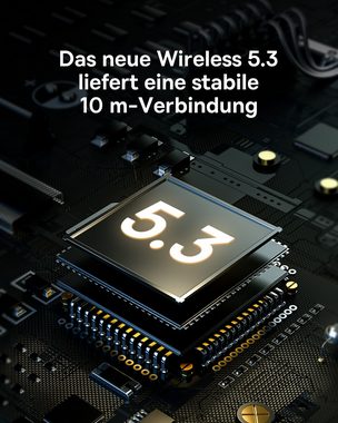 Baseus Faltbares Design, hohe Klangqualität, Bluetooth-Kopfhörer (kabelgebundene/kabellose Nutzung, kabellose 5,3, 40mm Audioeinheit)