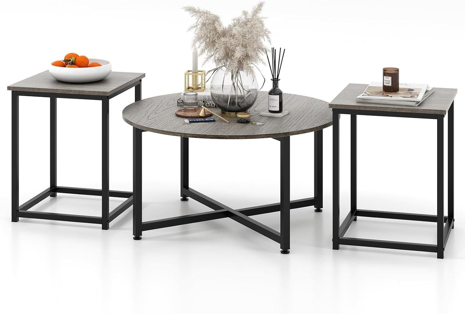 KOMFOTTEU Couchtisch Sofatisch (Set, 3-St), mit günstig online kaufen