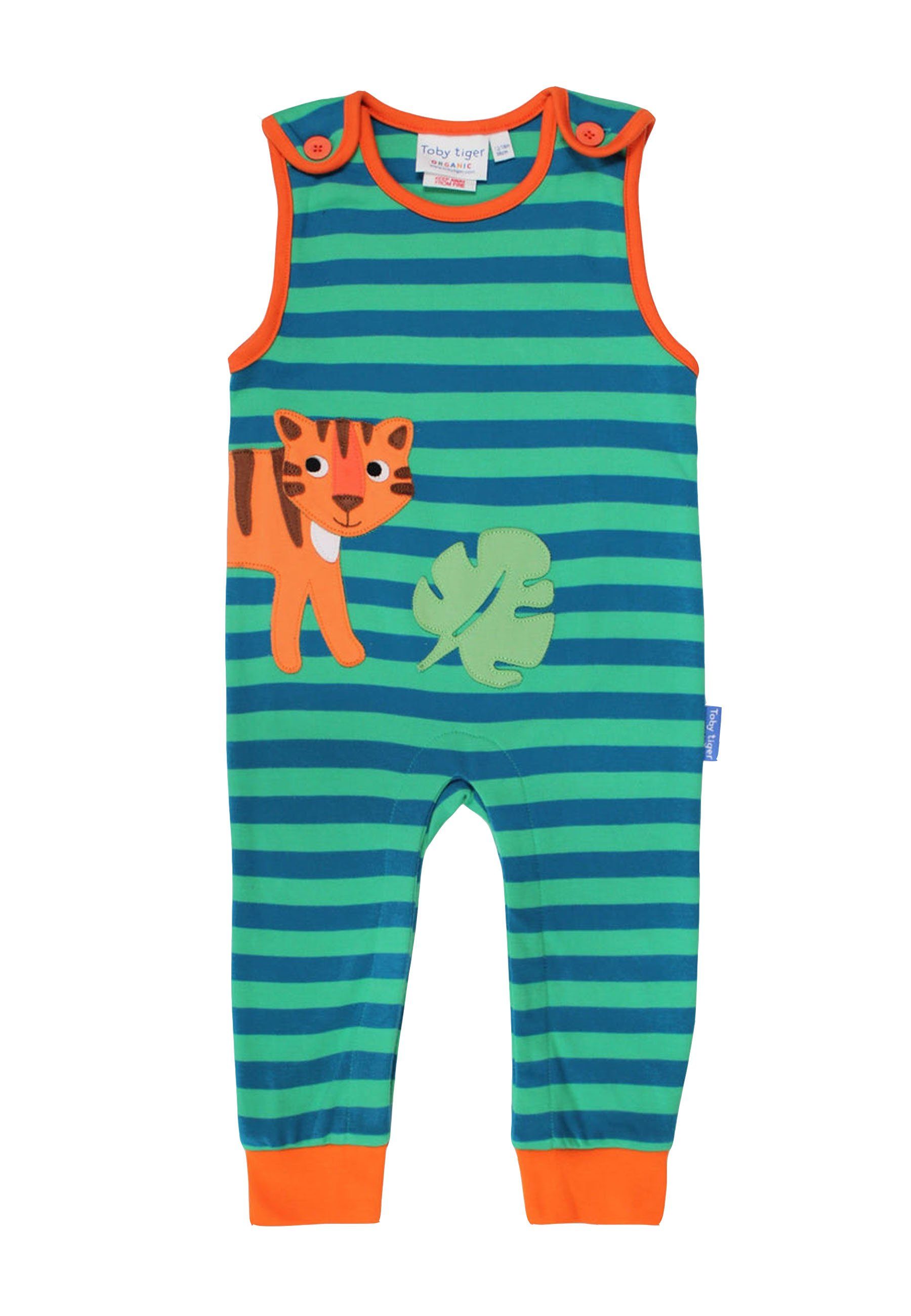Toby Tiger Strampler Strampler mit Tiger Applikation
