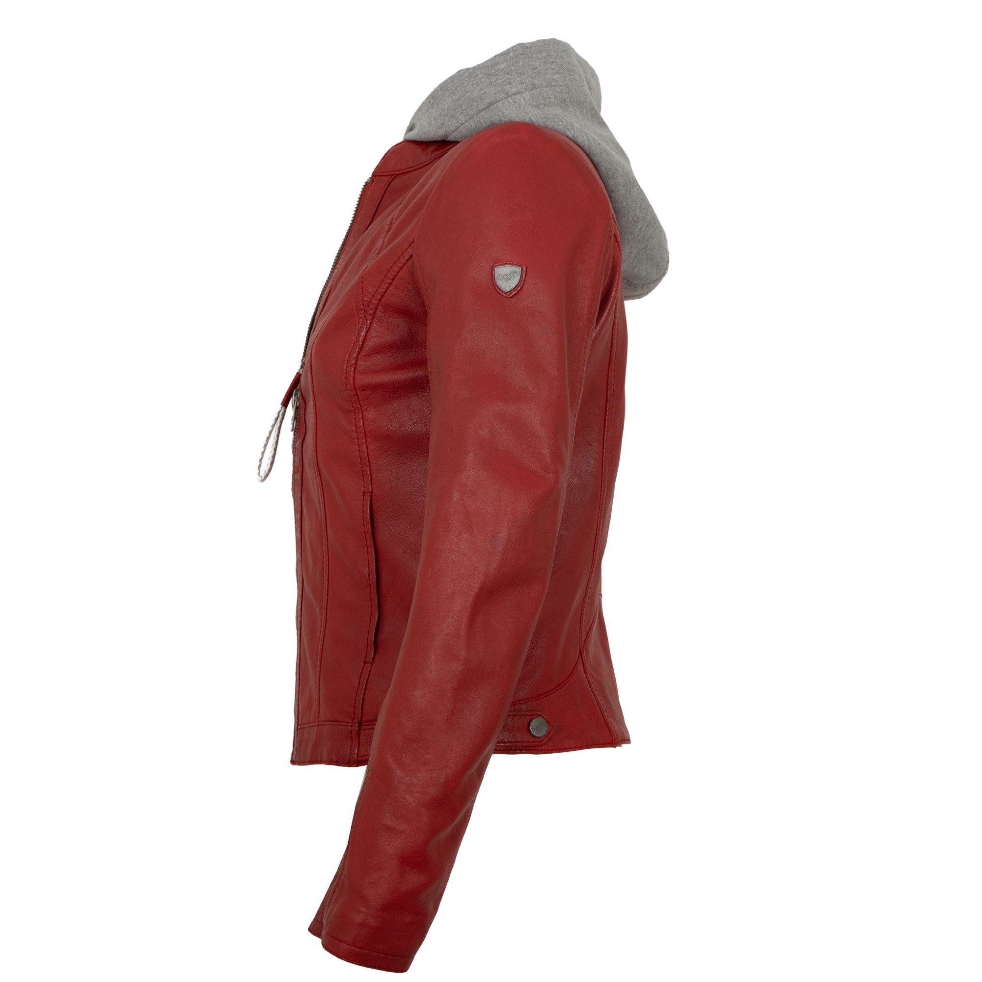 Mauritius Lederjacke MWAleyna Mauritius - Damen Lederjacke Lammnappa Kapuze günstig online kaufen
