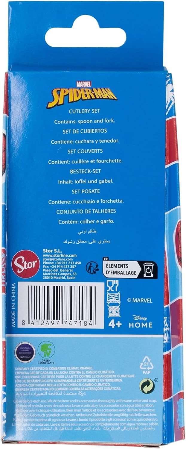 Stor Kinderbesteck 2 tlg. Spiderman Kinder Besteck Gabel + Löffel Metall Kinderbesteck (2-tlg), 1 Personen