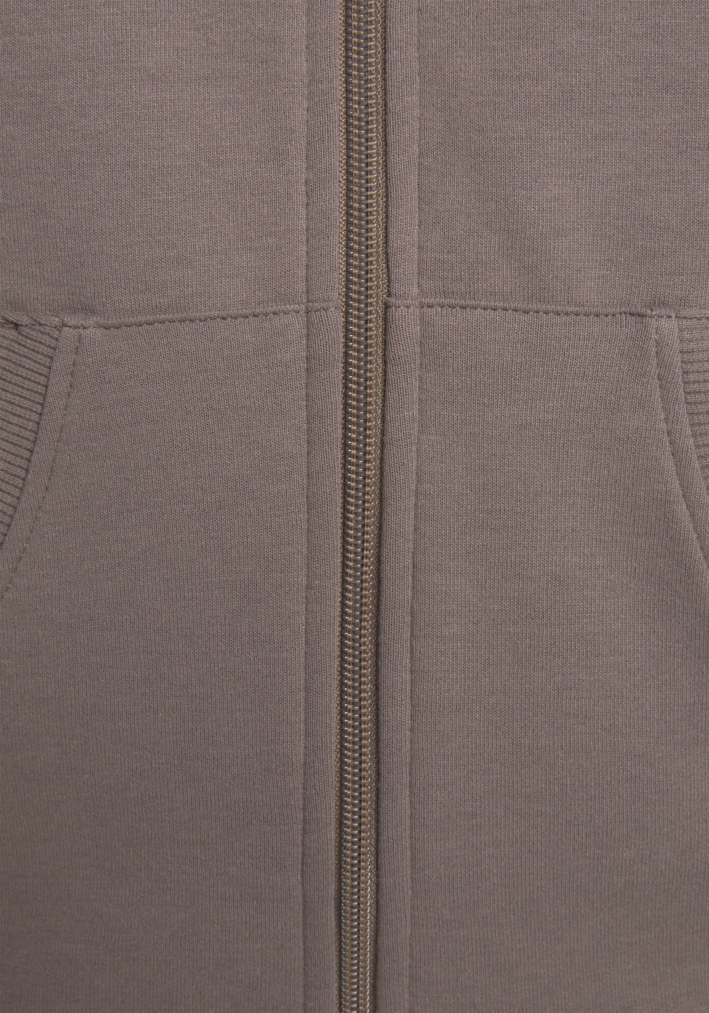 Bench. Loungewear Kapuzensweatjacke mit Logo und Kängurutasche, Loungewear