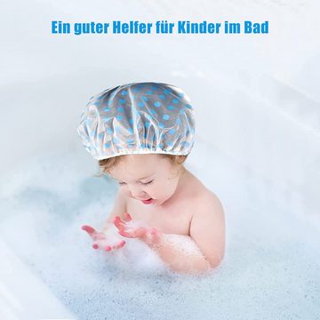 SOTOR Duschhaube 6 Stücke Duschhaube, Wiederverwendbare Elastische Duschhaube Damen (6 St), Wasserdichte Kunststoff Shower Cap