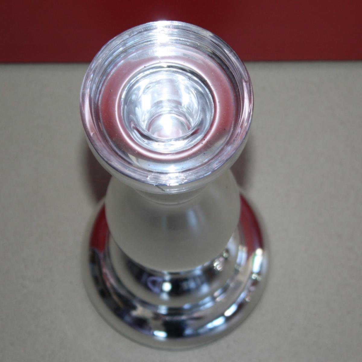 440s Kerzenhalter 440s Glas-Kerzenhalter weißgold-glänzend 18 H ca St) cm 1 (Stück