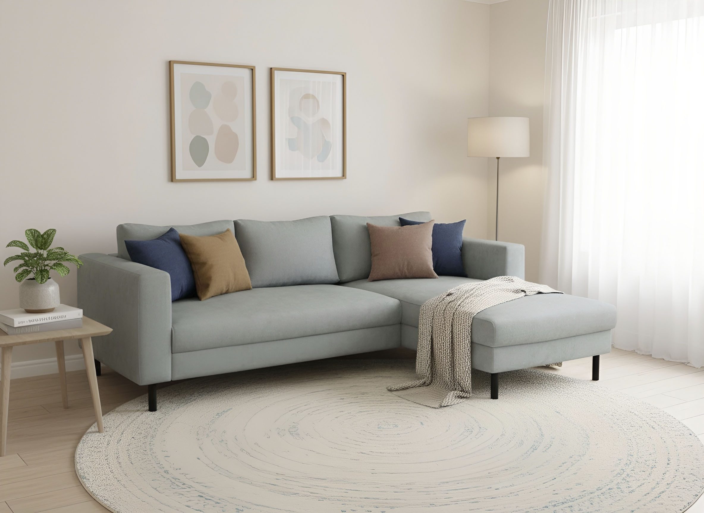 TRENDMANUFAKTUR Ecksofa Amazing II, wahlw. mit Schlaffunktion & Bettkasten, Fuß schwarz, Recamiere beidseitig montierbar, L-Form,in Cord o. Struktur, B: 232 cm