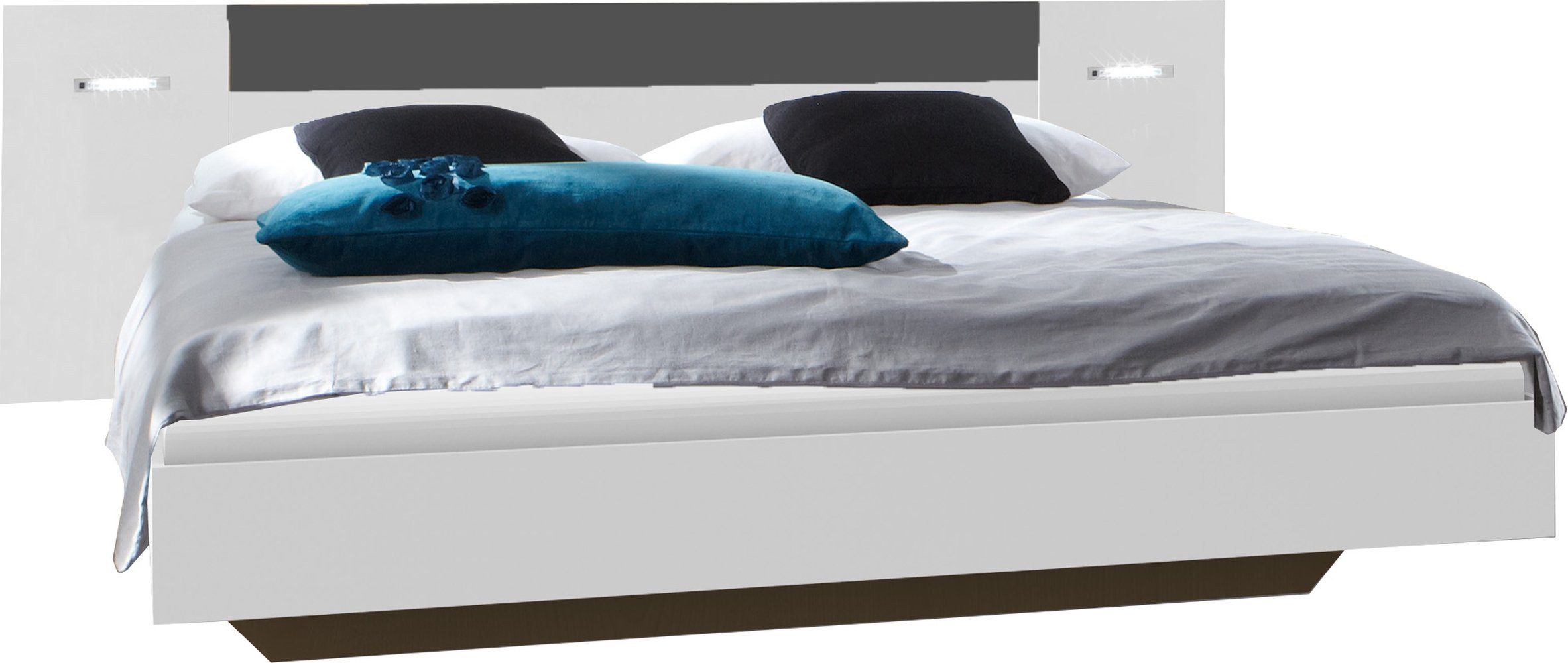 140x200 Futonbett ANGIE inkl. LED-Beleuchtung von WIMEX weiß günstig online kaufen