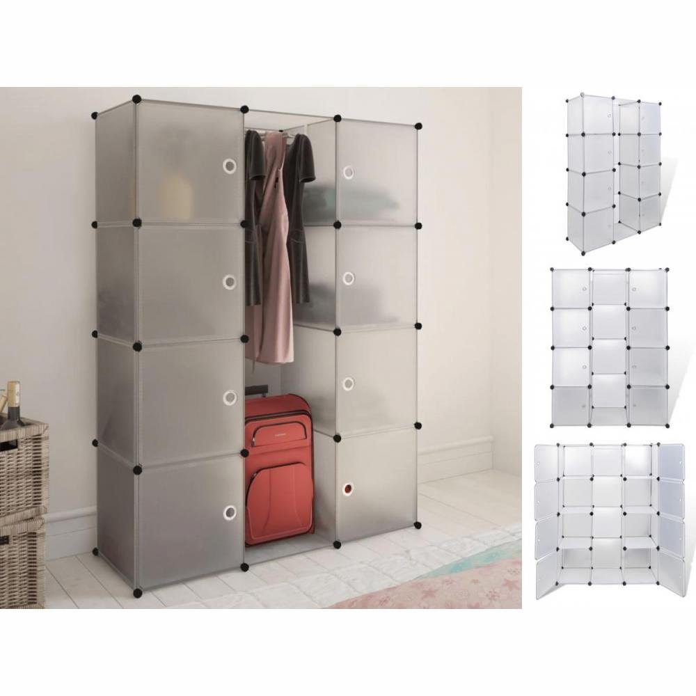 vidaXL Kleiderschrank Kleiderschrank Modularer Schrank mit 9 Fächern 37115150 cm Weiß