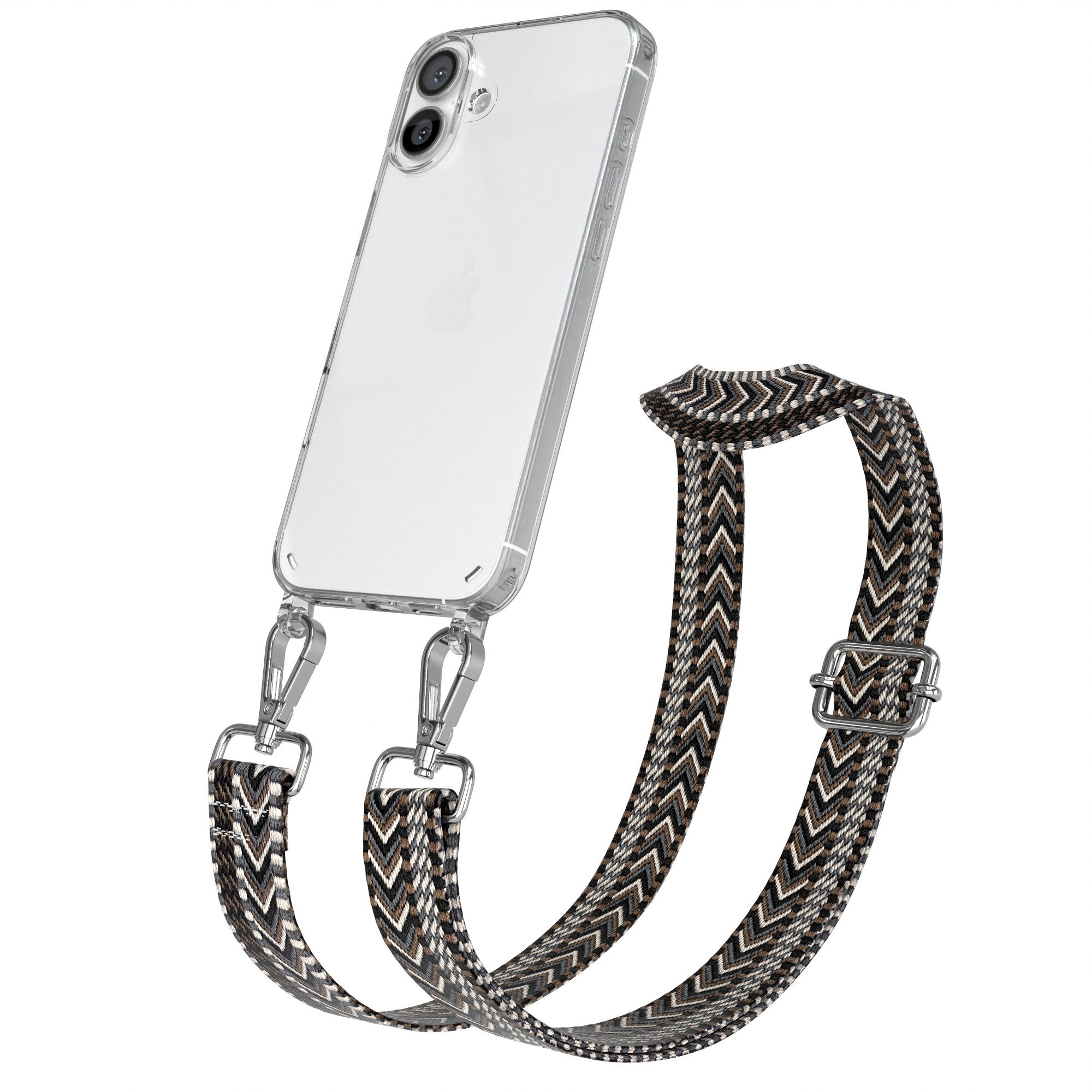 Handykette Silikonhülle mit Kette für Apple iPhone 16 Plus