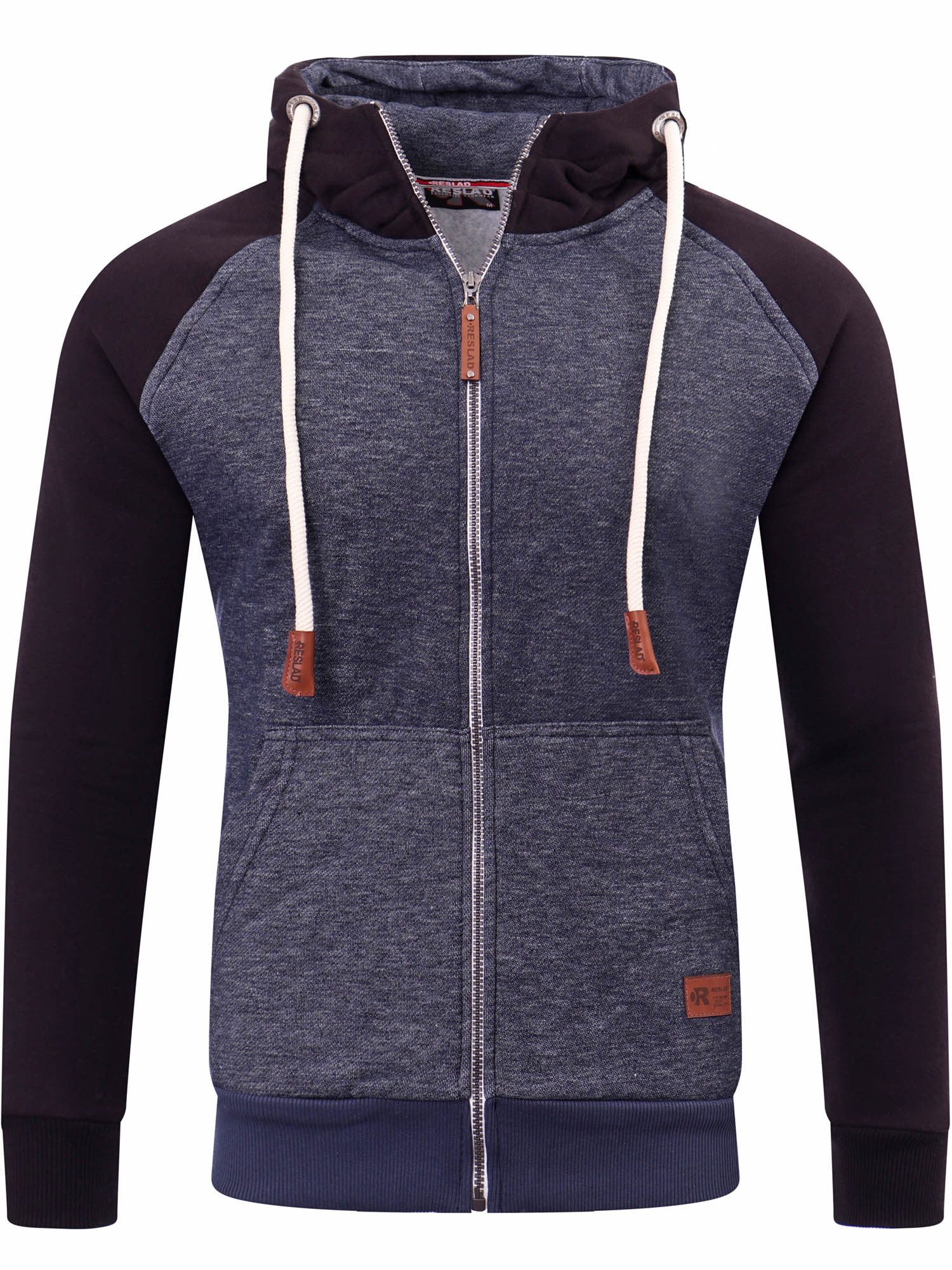 Reslad Sweatjacke Reslad Sweatjacke Herren Raglan mit Kapuze RS-1300 (1-tlg) Winter-Pullover Kapuzenpullover Sweater Hoodie Pulli Sweatshirt