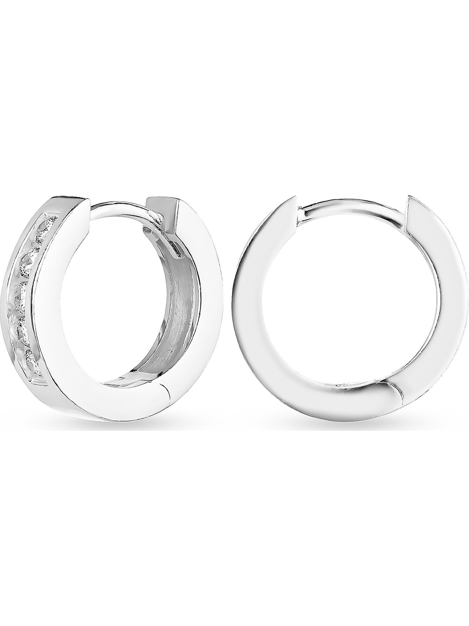 Silber Zirkonia 925er Creolen (Paar) FAVS Unisex-Creolen FAVS 10 Paar