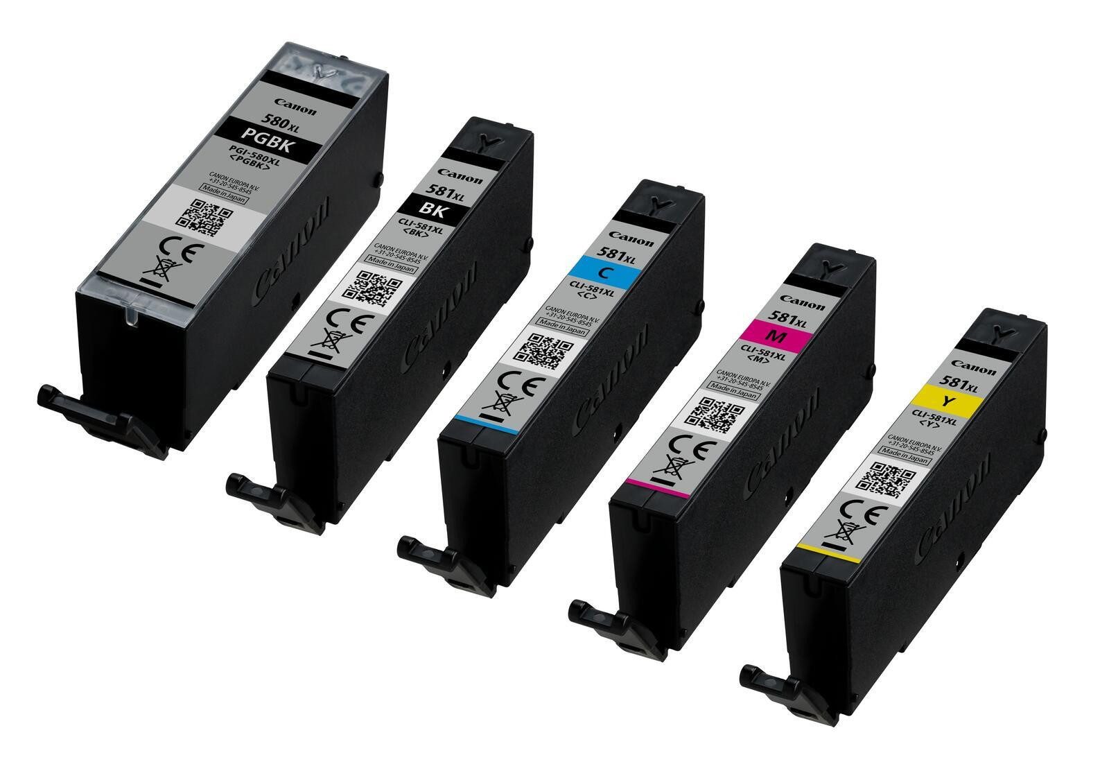 Canon Canon PGI-580XL PGBK + CLI-581XL Druckerpatronen 5 Tintenpatrone