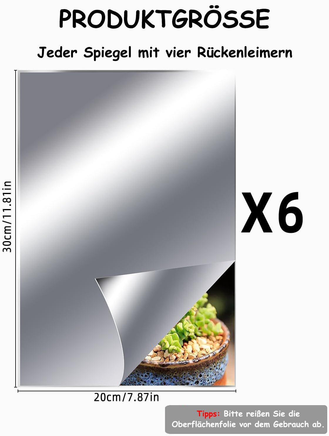 SinLaw 3D-Wandtattoo Selbstklebender Wandspiegel, weiche und klare Acrylspi günstig online kaufen