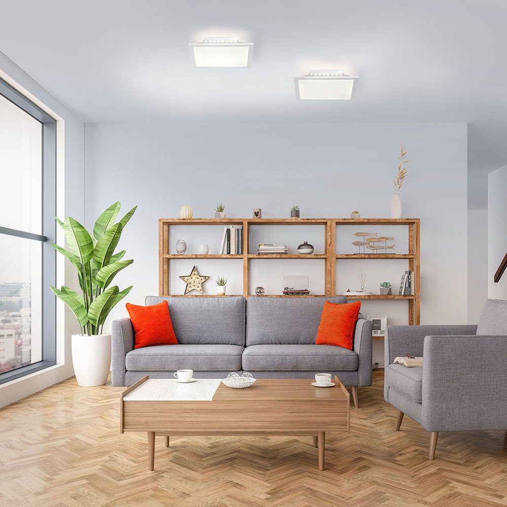 SellTec LED Deckenleuchte LED Deckenlampe Panel Backlight, CCT-Farbtemperaturregelung, Dimmfunktion, 1xLED 14W 1x LED 6W, Warmweiß bis Kaltweiß, CCT Farbwechsel dimmbar per Fernbedienung