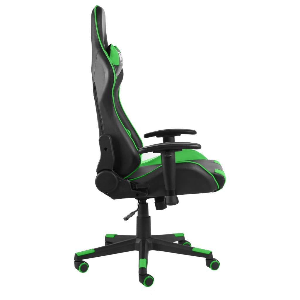 vidaXL Gaming-Stuhl Gaming-Stuhl Drehbar Grün PVC (1 St)
