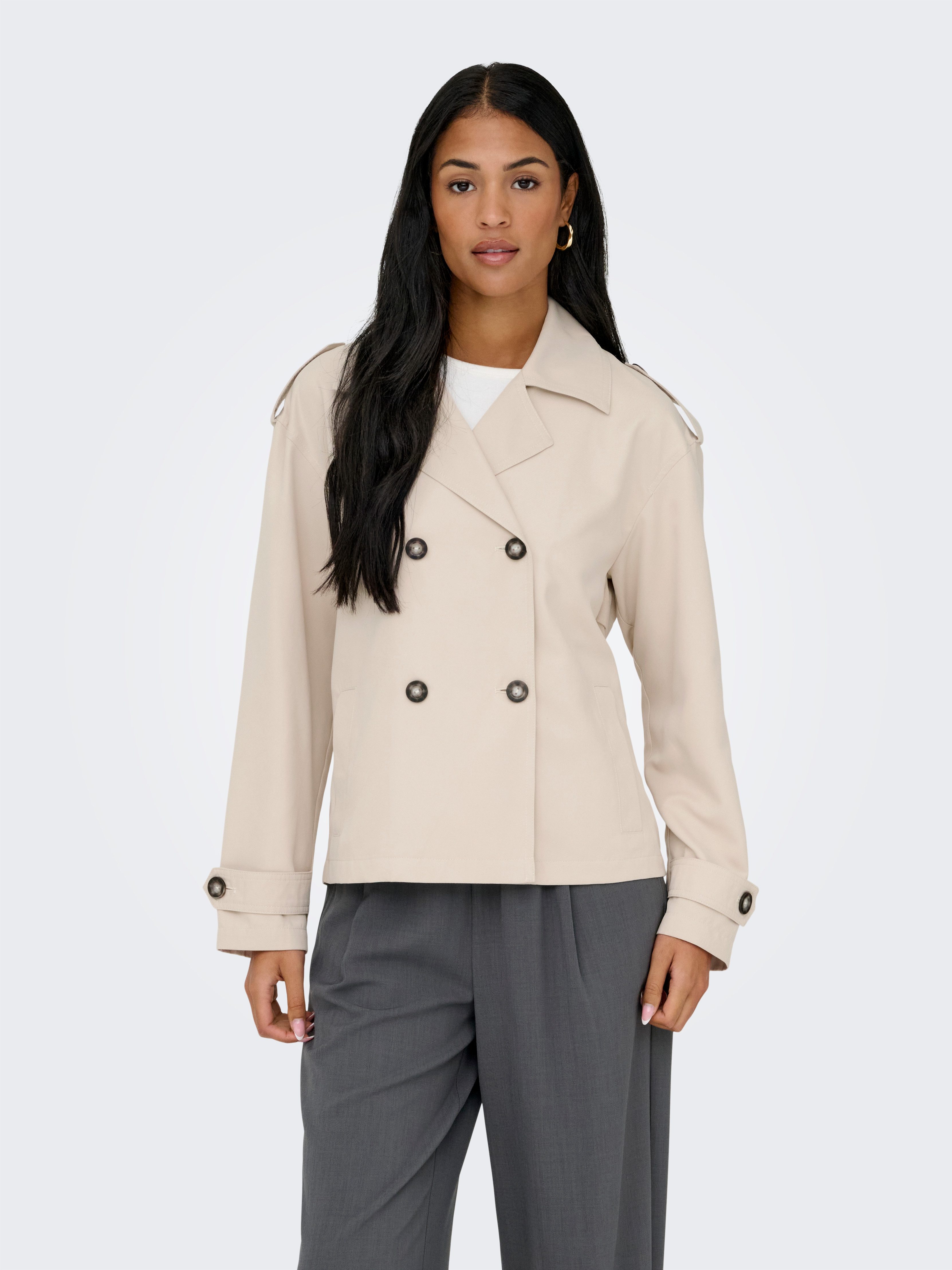 ONLY Kurzjacke ONLHANNAH SHORT LIFE TRENCHCOAT OTW Trenchcoat Style