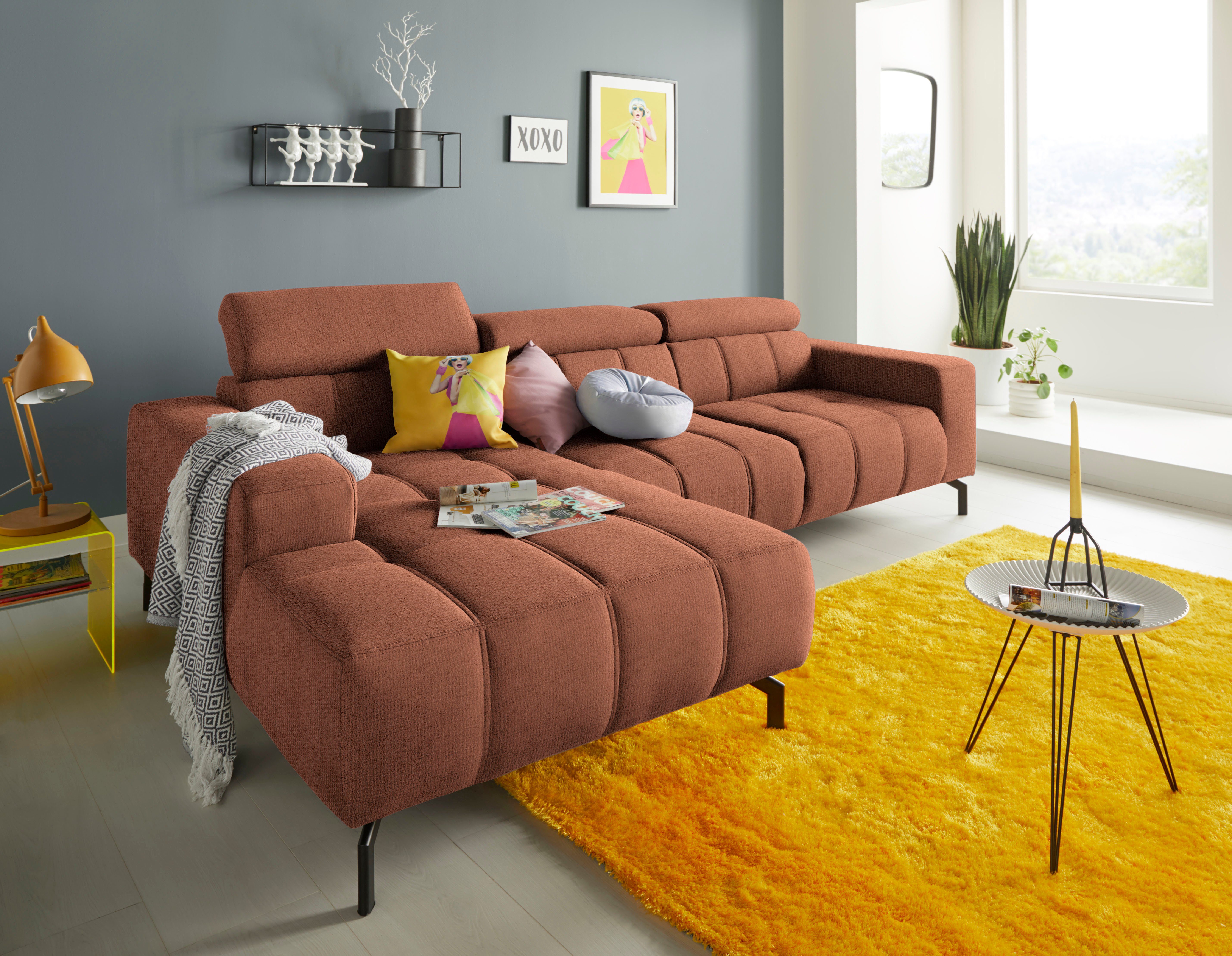 DOMO collection Ecksofa "Cunelli tolle Sitznähte als Designelement, fester günstig online kaufen