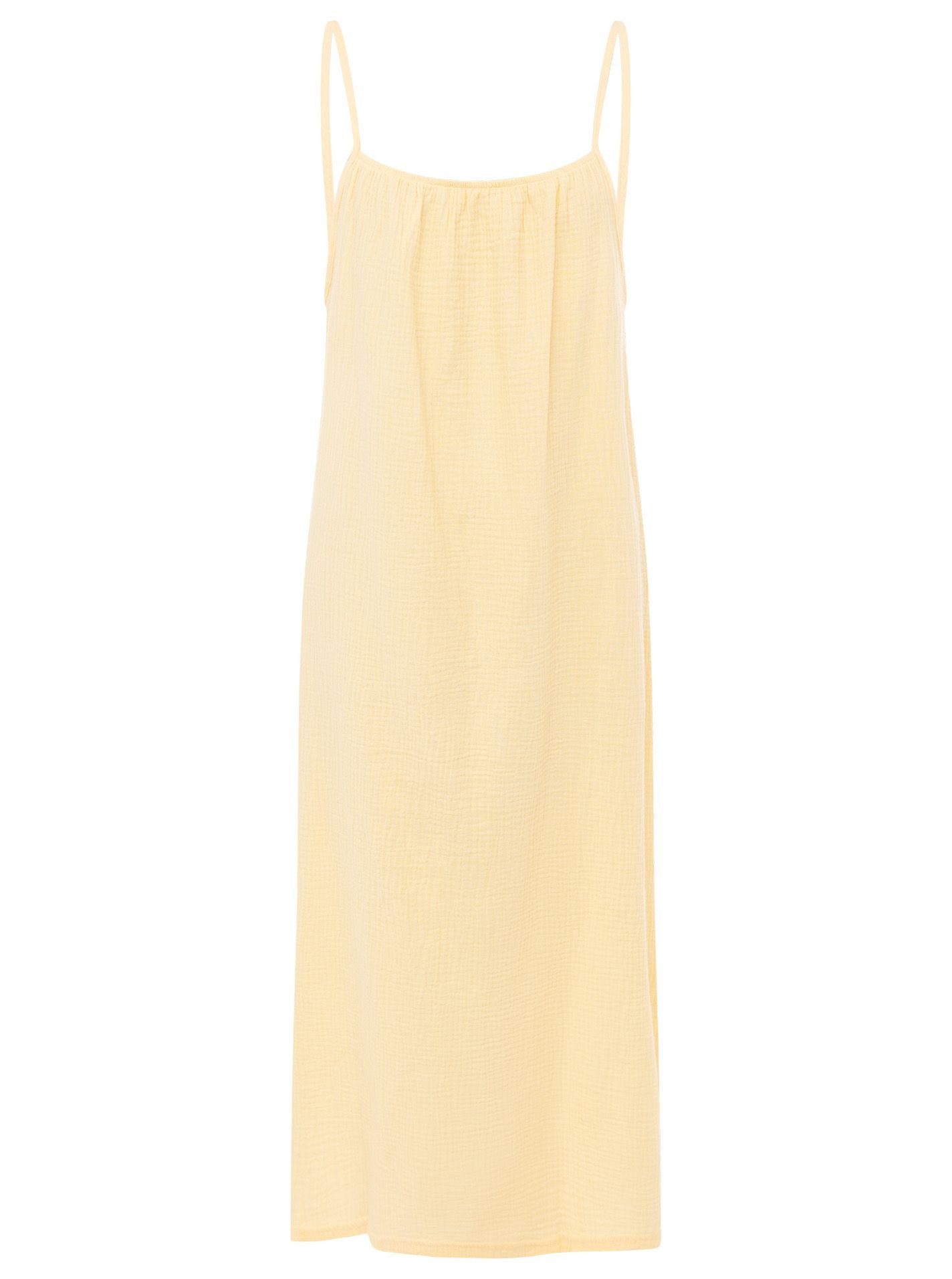 Zwillingsherz Trägerkleid Baumwoll Maxi Musselin "Uni"