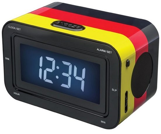 BigBen »Radiowecker RR30 Deutschland Dual Alarm Uhren-Radi« Radiowecker (FM-Tuner,AM-Tuner, LCD Display 2 Weckzeiten,Snooze,Sleep-Timer,dimmbar)