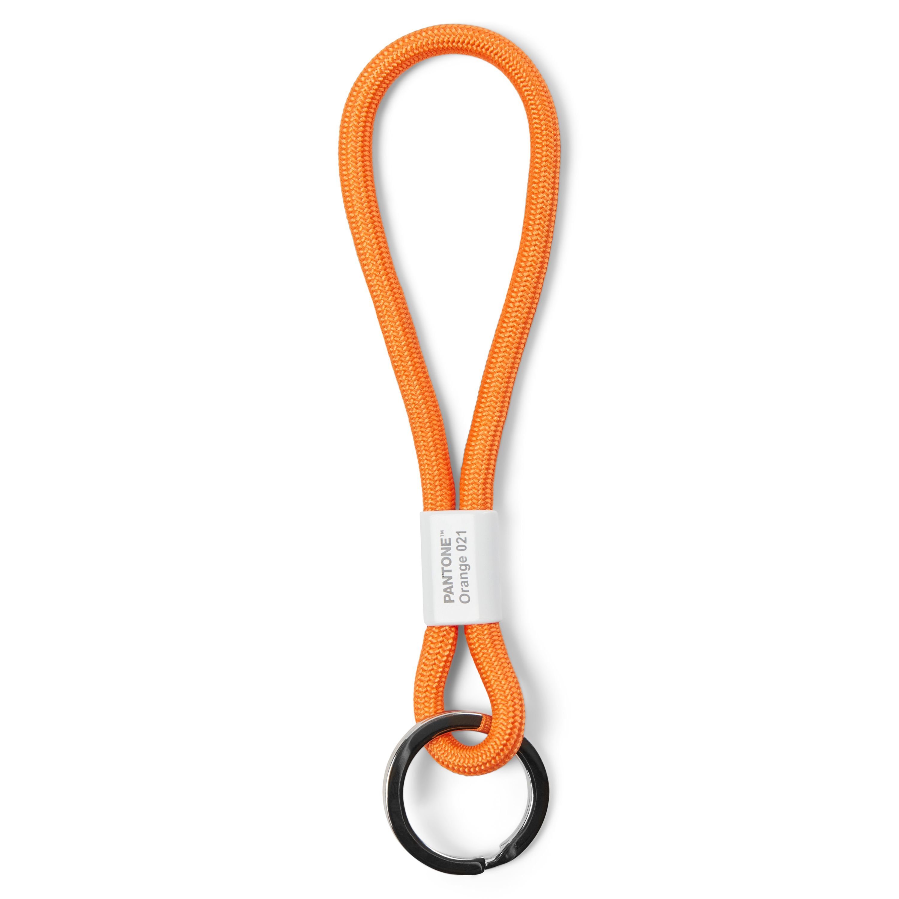 Key 021 Schlüsselband, Design- PANTONE Orange Chain, kurz Schlüsselanhänger,
