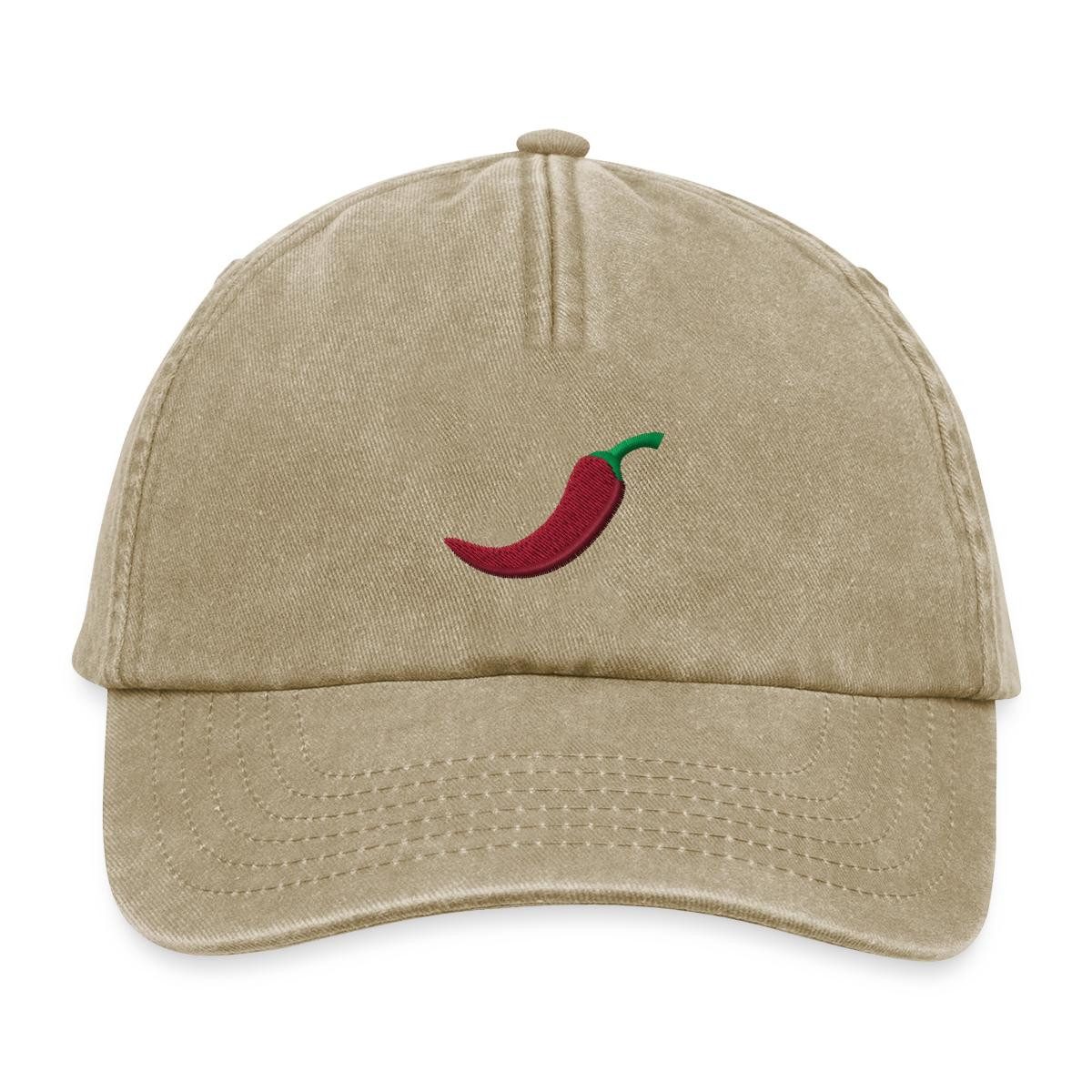 Baseball Cap Stickmotiv Chili Vintage Cap