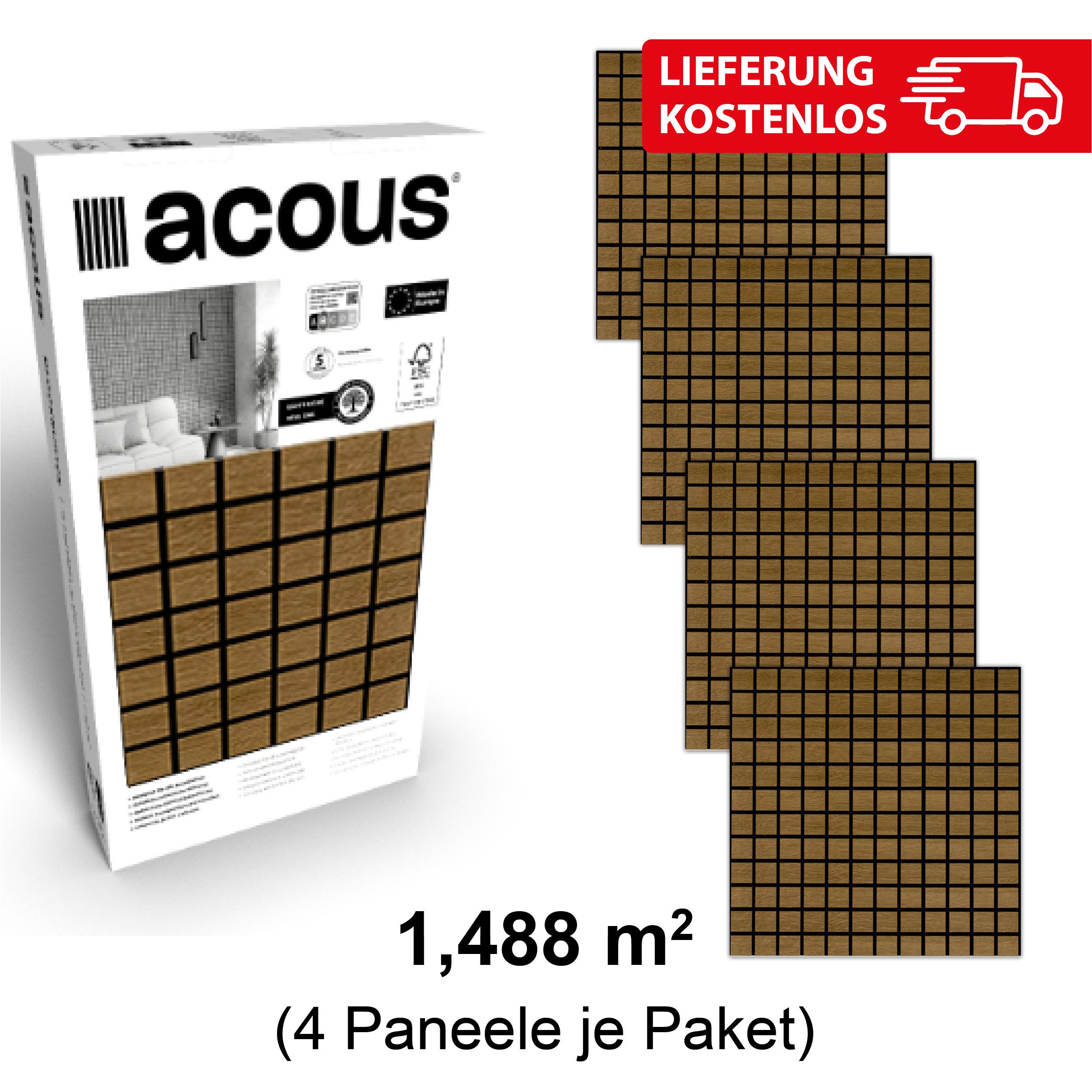 acous 3D Wandpaneel NEUESTER TREND Akustikpaneel Blockbuster FSC® Premium E günstig online kaufen