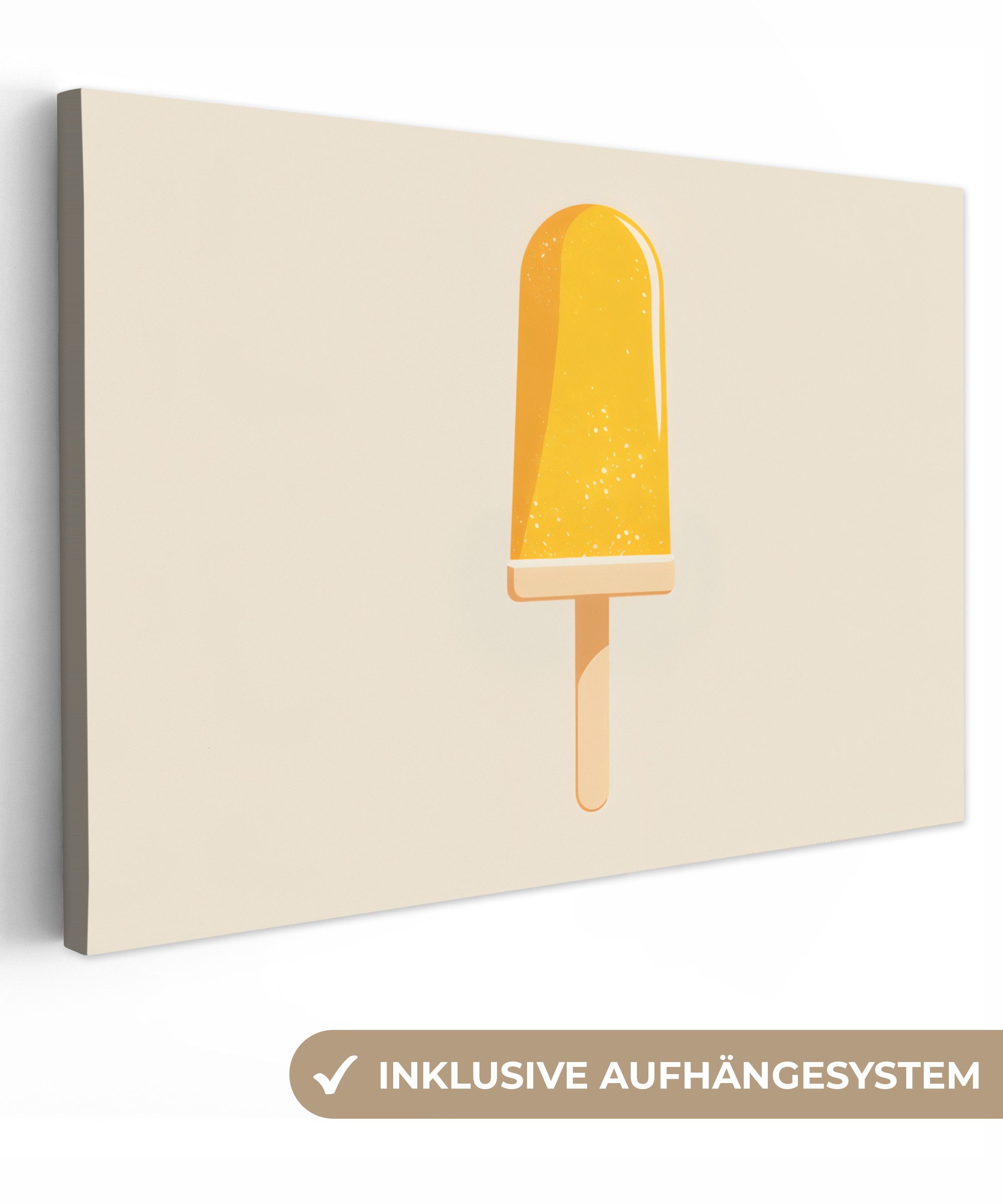 OneMillionCanvasses® Leinwandbild Eis am Stiel - günstig online kaufen