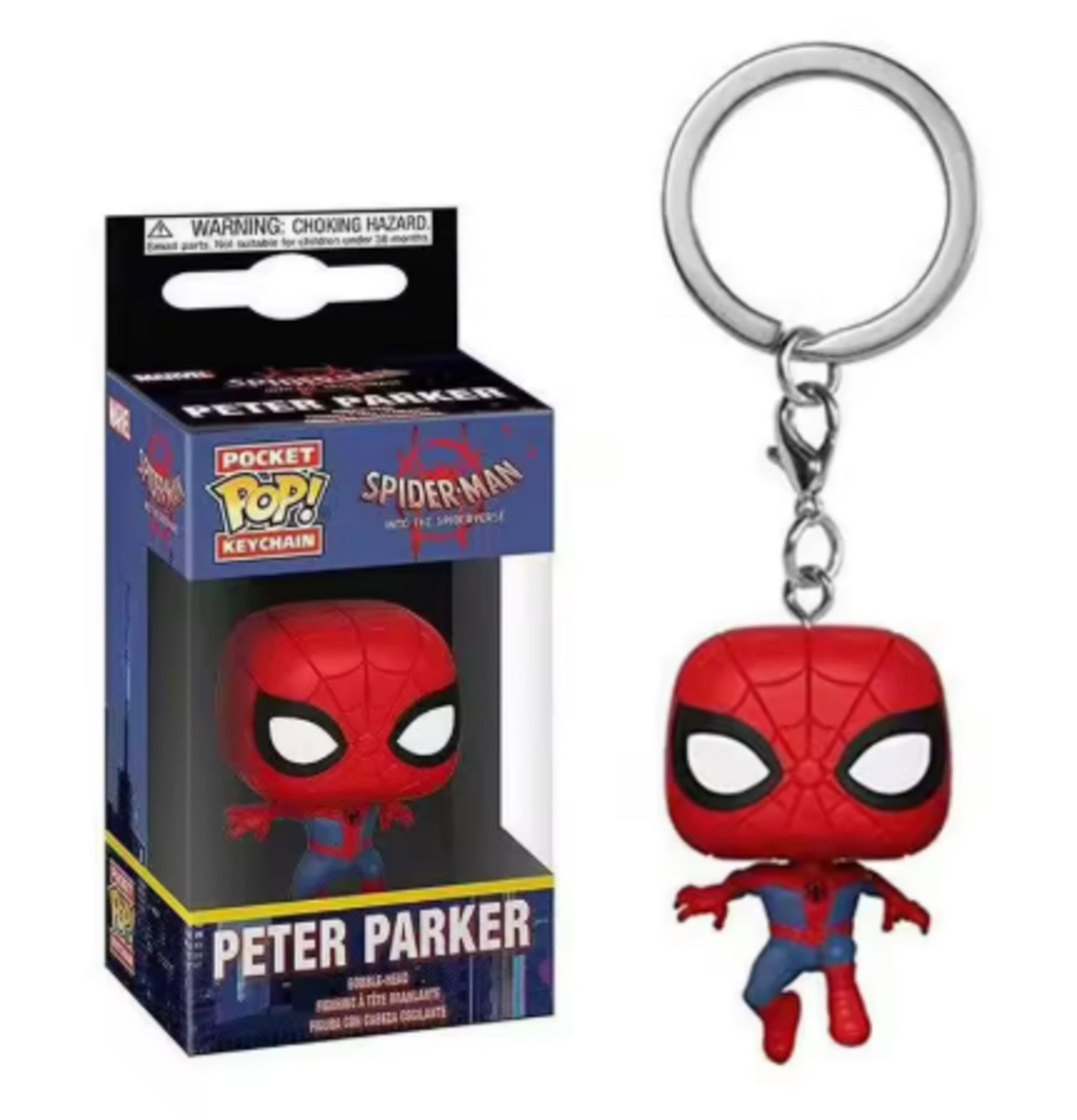 Funko Schlüsselanhänger Peter Parker Schlüsselanhänger POP Sammelfigur Spider-Man Fan, Marvel Figur Spiderman mit Geschenkbox