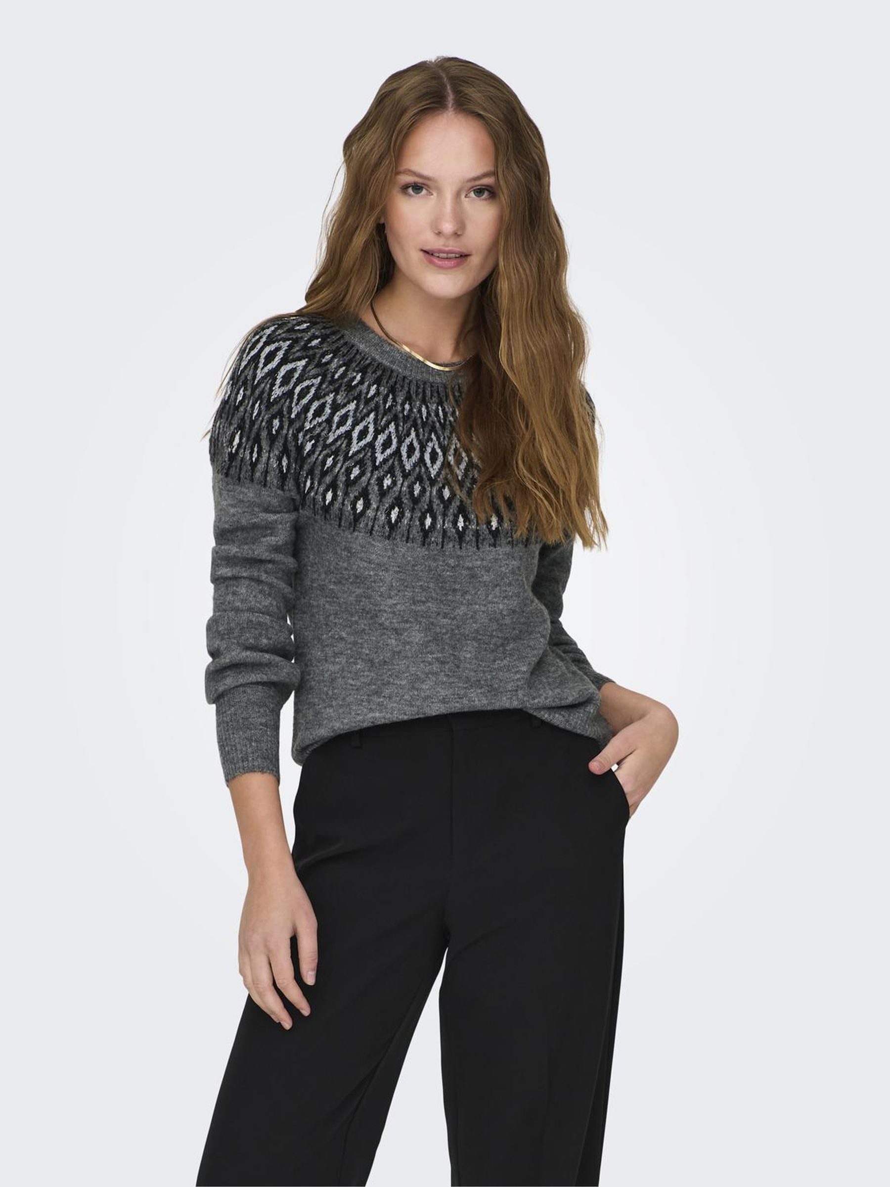 Rundhalspullover ONLALINA LS JQ O-NECK EX KNT