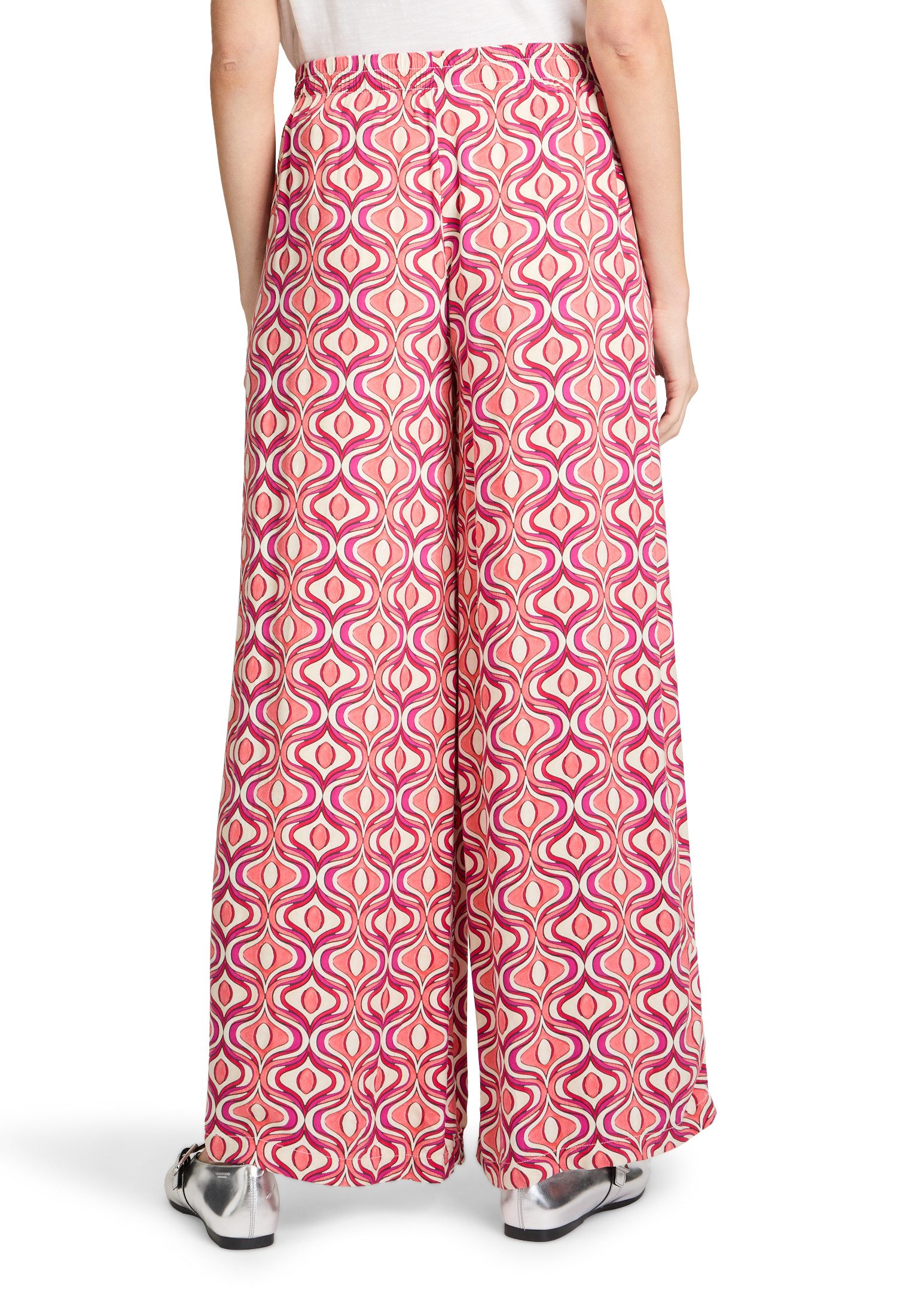 Cartoon Palazzohose Damen mit Gummizug Bindeband