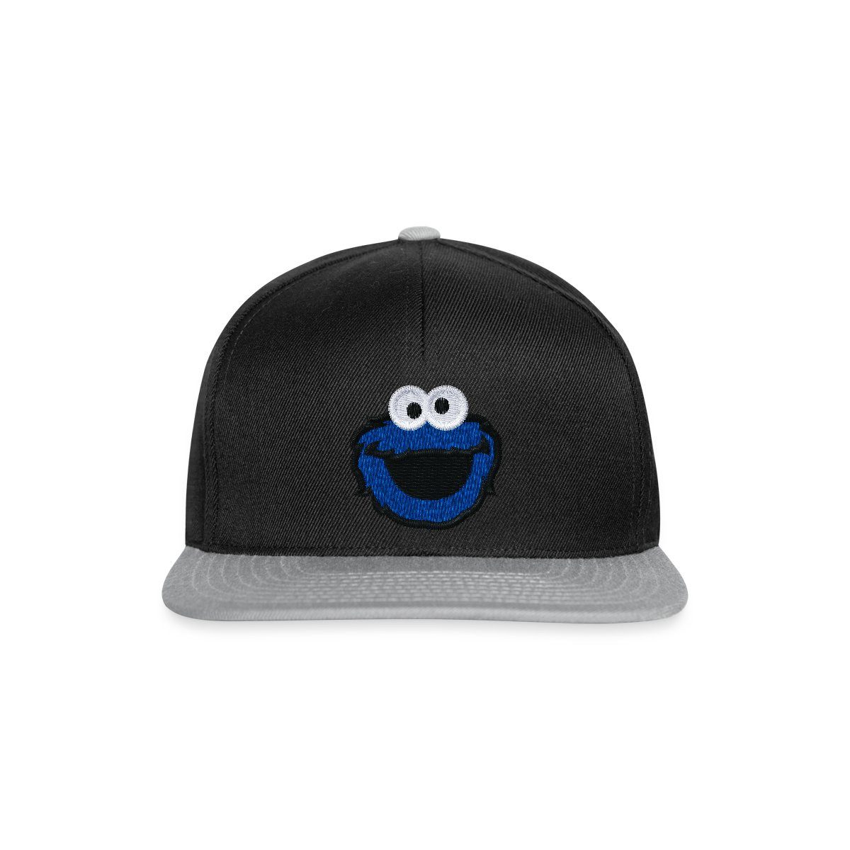 Spreadshirt Snapback Cap Sesamstraße Krümelmonster Stick Snapback Cap (1-St)