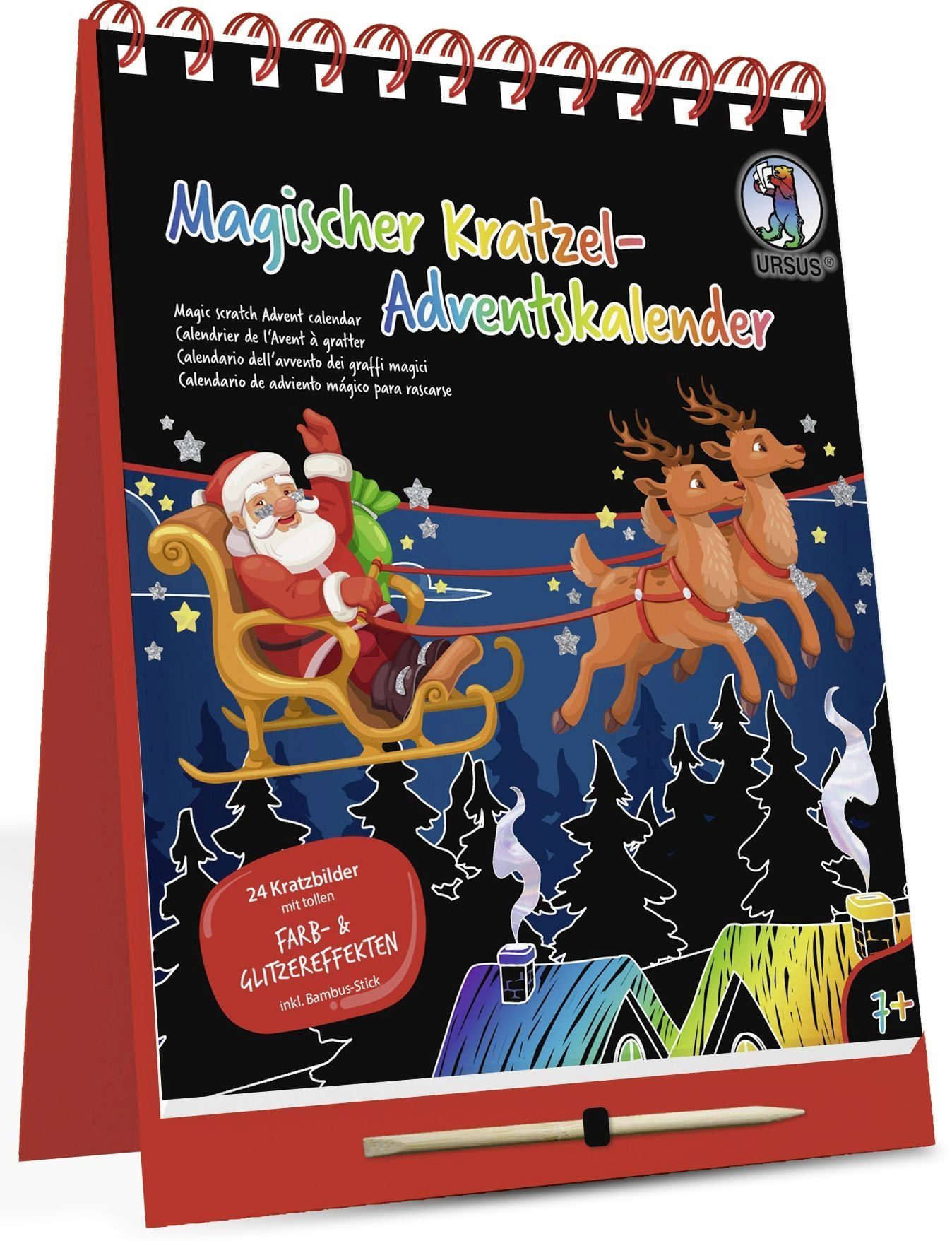Ursus - Ludwig Bähr Bastelfilz Magischer Kratzel-Adventskalender 21x16,5cm