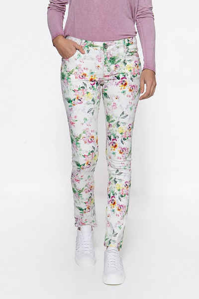 ATT Jeans Slim-fit-Jeans Belinda mit Flowerprint