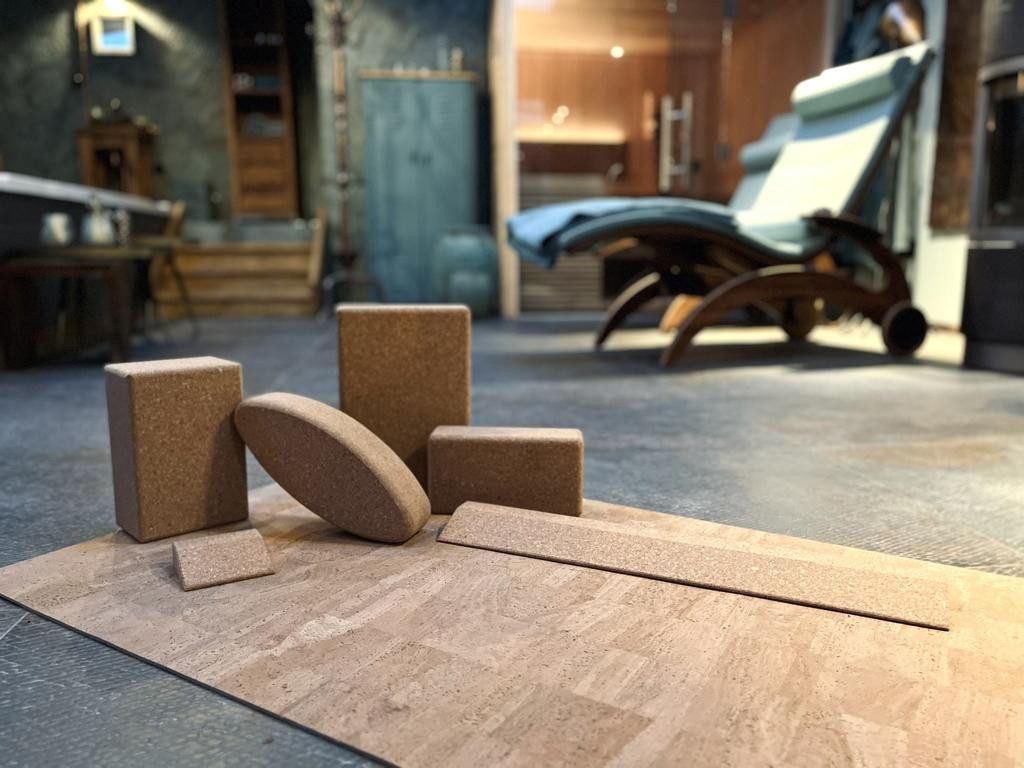 Kork-Deko.de Yogablock Kurzer Yogakeil aus Kork, für verschiedene Übungen
