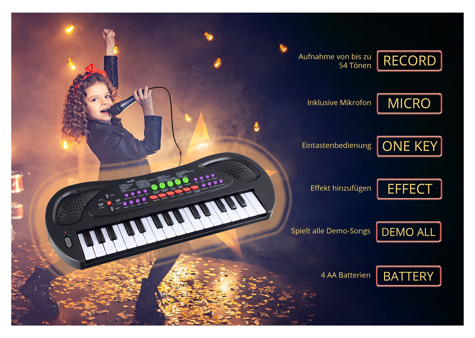 McGrey Spielzeug-Musikinstrument KK-3808 32 Tasten Keyboard günstig online kaufen