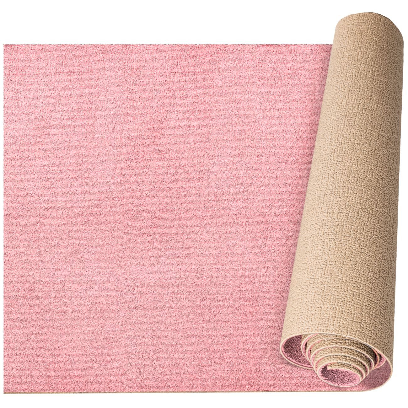 ANRO Küchenläufer HomeLoop Meterware Mikrofaser Küchenmatte rutschhemmender Rücken, Rechteckig, Höhe: 3 mm, saugstark zuschneidbar Größe: 100x60cm Einfarbig Rosa