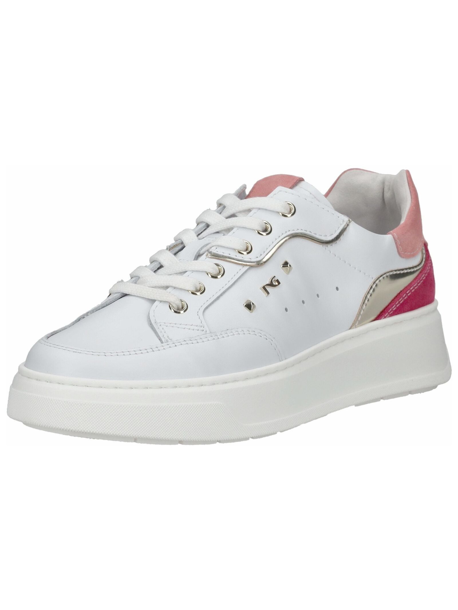 Sneaker Leder/Textil Plateausneaker