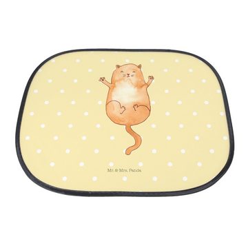 Sonnenschutz Katze Umarmen - Gelb Pastell - Geschenk, zauberhaft, Katzensouvenirs, Mr. & Mrs. Panda, Seidenmatt, Einzigartige Motive