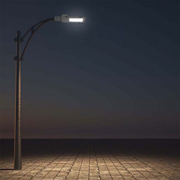 V-TAC LED Außen-Wandleuchte, LED-Leuchtmittel fest verbaut, Kaltweiß, Tageslichtweiß, Straßenleuchte Straßenlaterne LED Parkplatzlampe kaltweiß Aluminium
